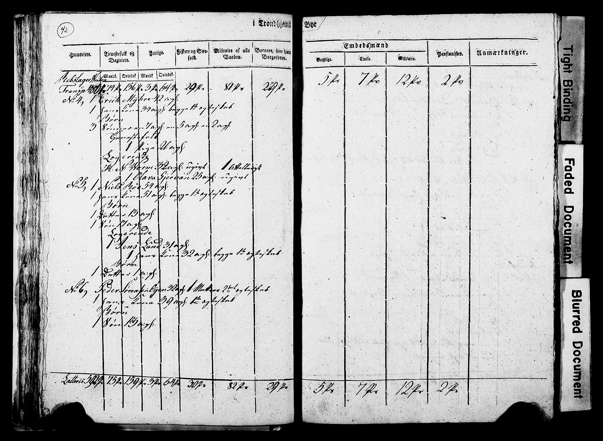 RA, Census 1815 for Trondheim, 1815, p. 41