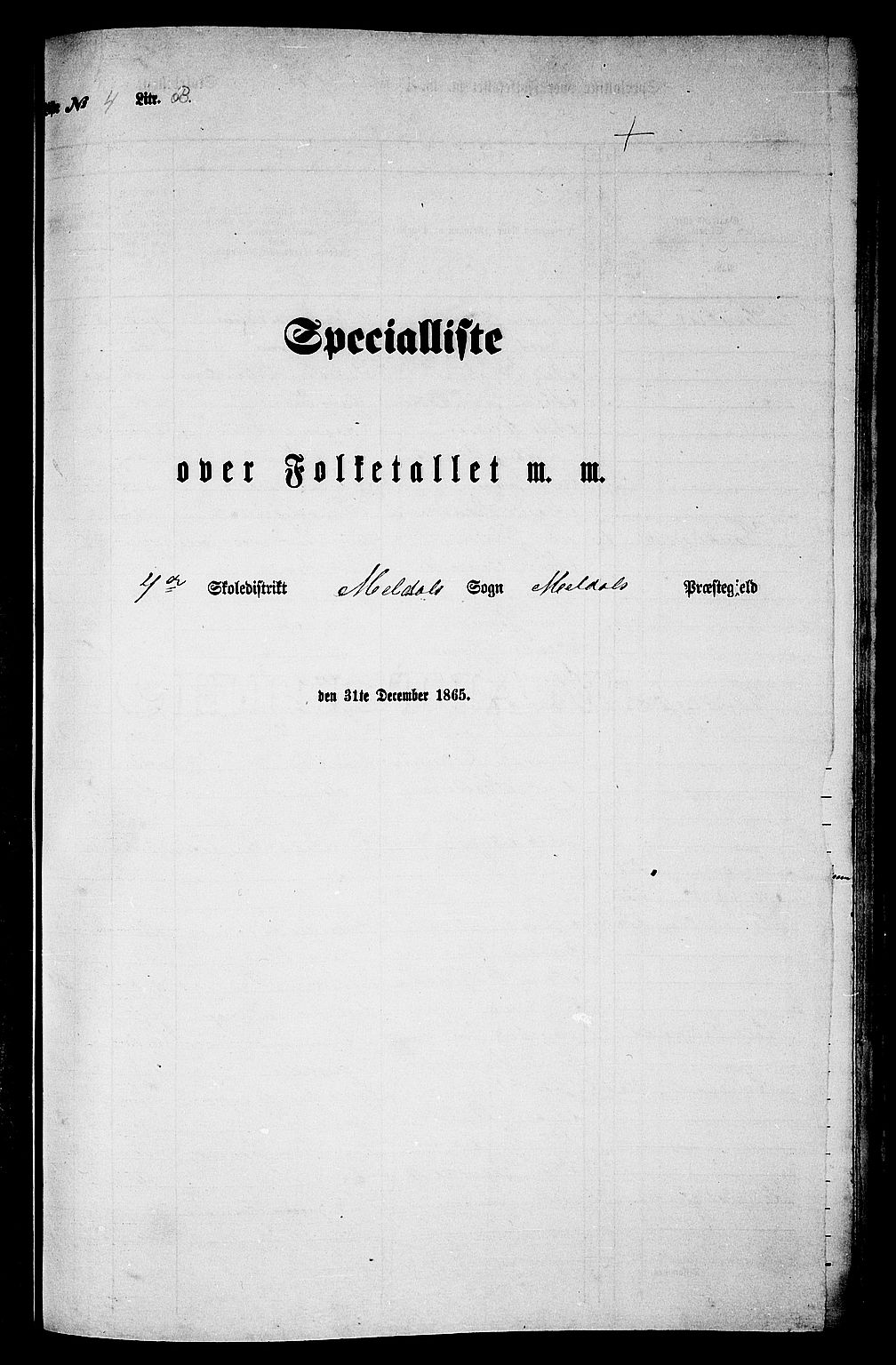 RA, 1865 census for Meldal, 1865, p. 100