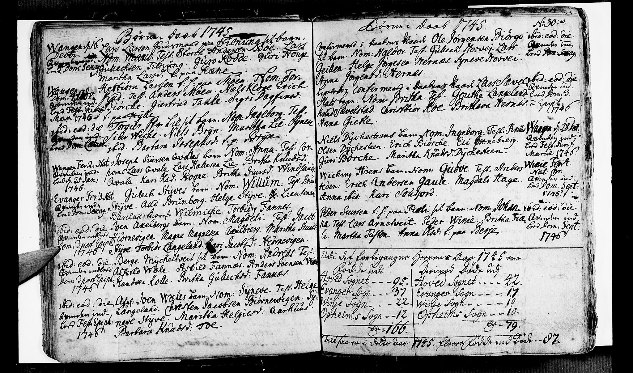 Voss sokneprestembete, SAB/A-79001/H/Haa: Parish register (official) no. A 6, 1744-1752, p. 30