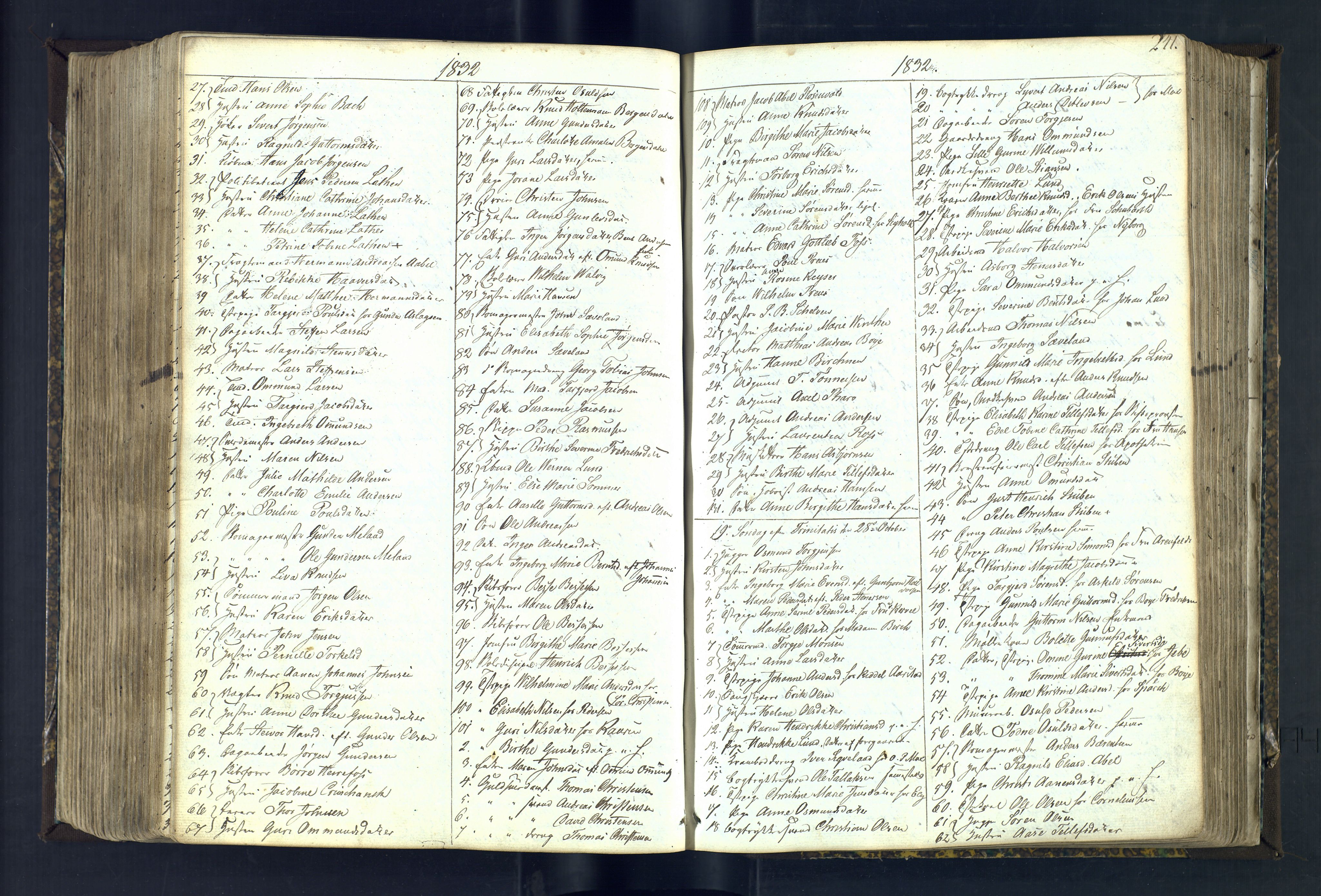 Kristiansand domprosti, SAK/1112-0006/F/Fc/L0002: Communicants register no. C 1, 1826-1837, p. 241