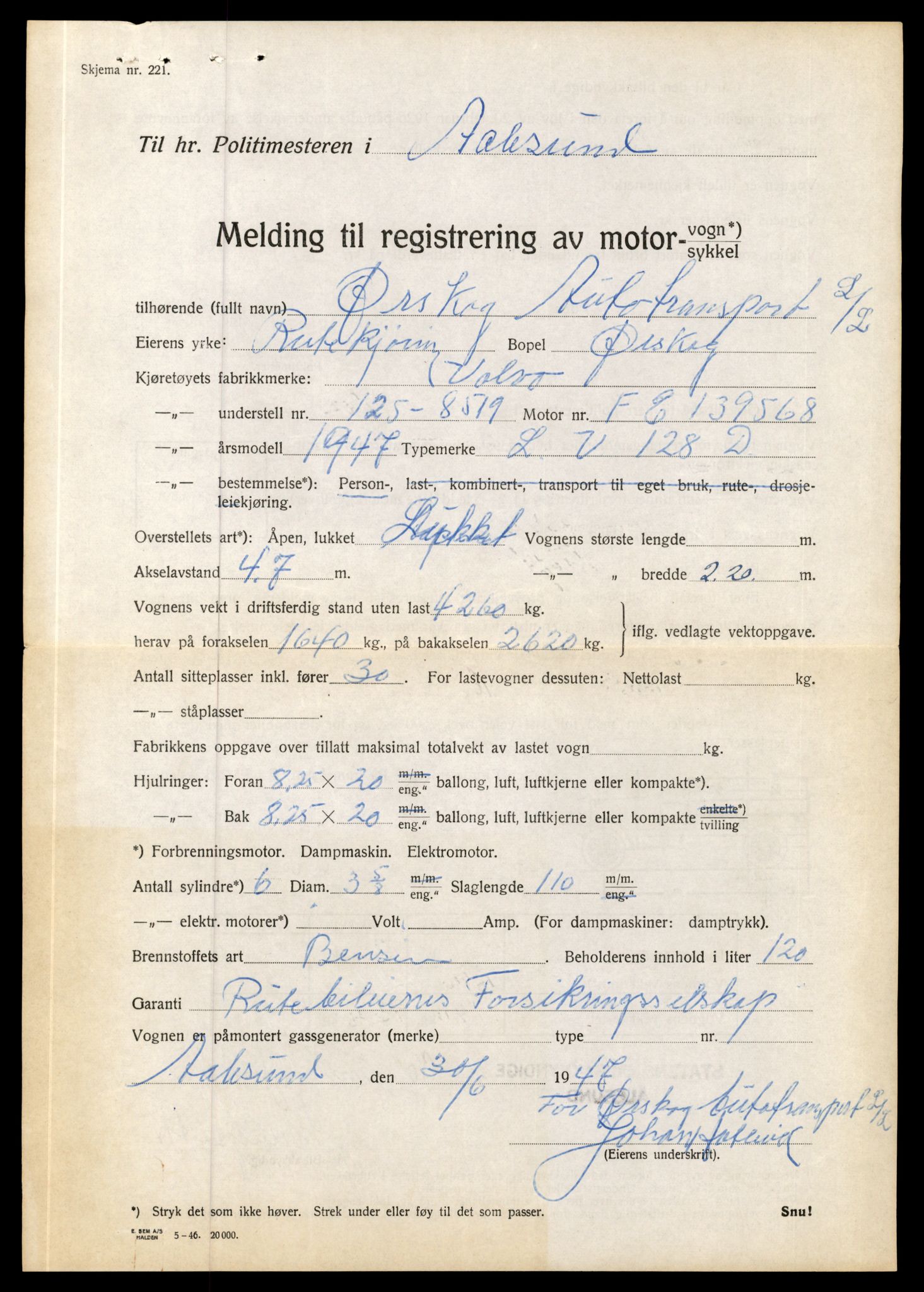 Møre og Romsdal vegkontor - Ålesund trafikkstasjon, AV/SAT-A-4099/F/Fe/L0010: Registreringskort for kjøretøy T 1050 - T 1169, 1927-1998, p. 1562