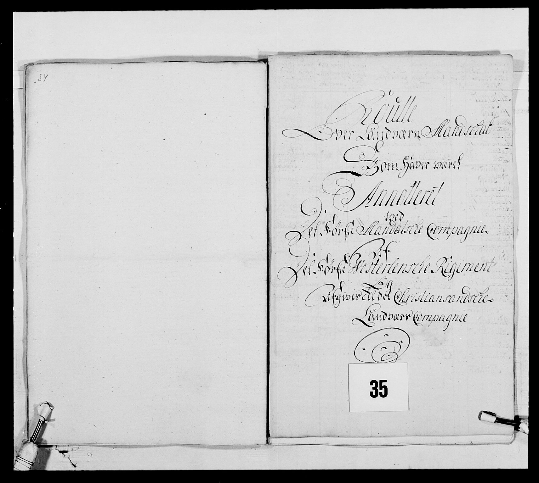 Kommanderende general (KG I) med Det norske krigsdirektorium, AV/RA-EA-5419/E/Ea/L0522: 1. Vesterlenske regiment, 1718-1748, p. 345