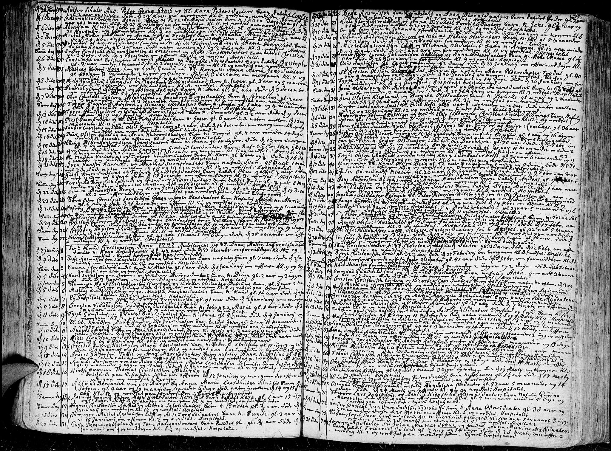 Kristiansand domprosti, AV/SAK-1112-0006/F/Fa/L0001: Parish register (official) no. A 1, 1734-1793, p. 346-347