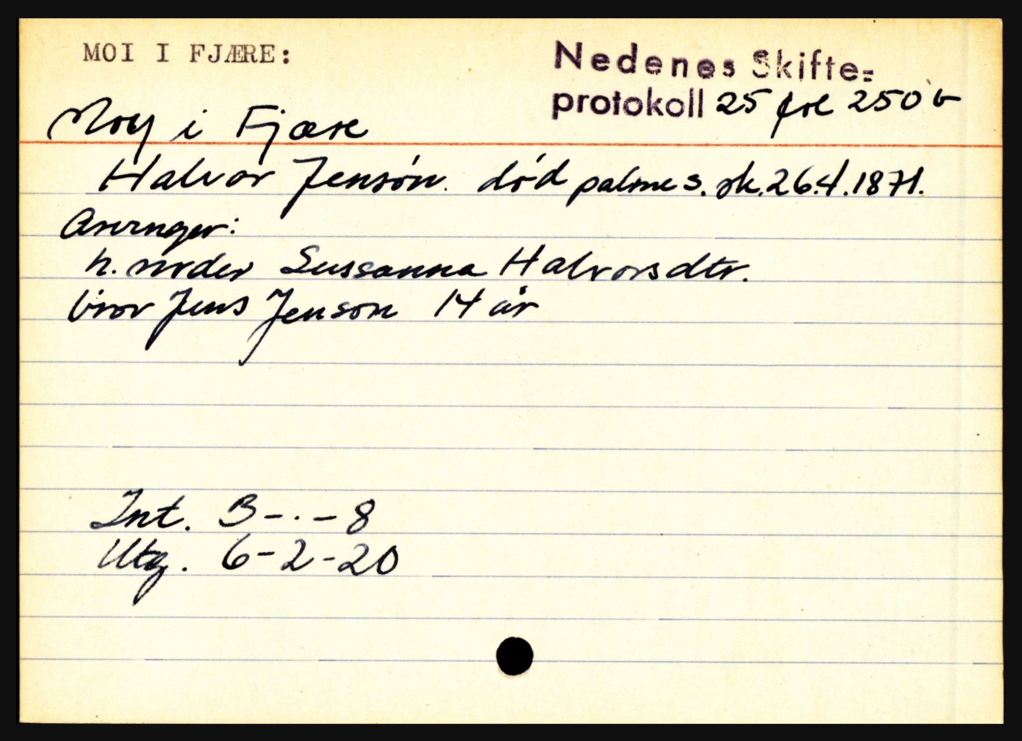 Nedenes sorenskriveri før 1824, AV/SAK-1221-0007/H, p. 20089