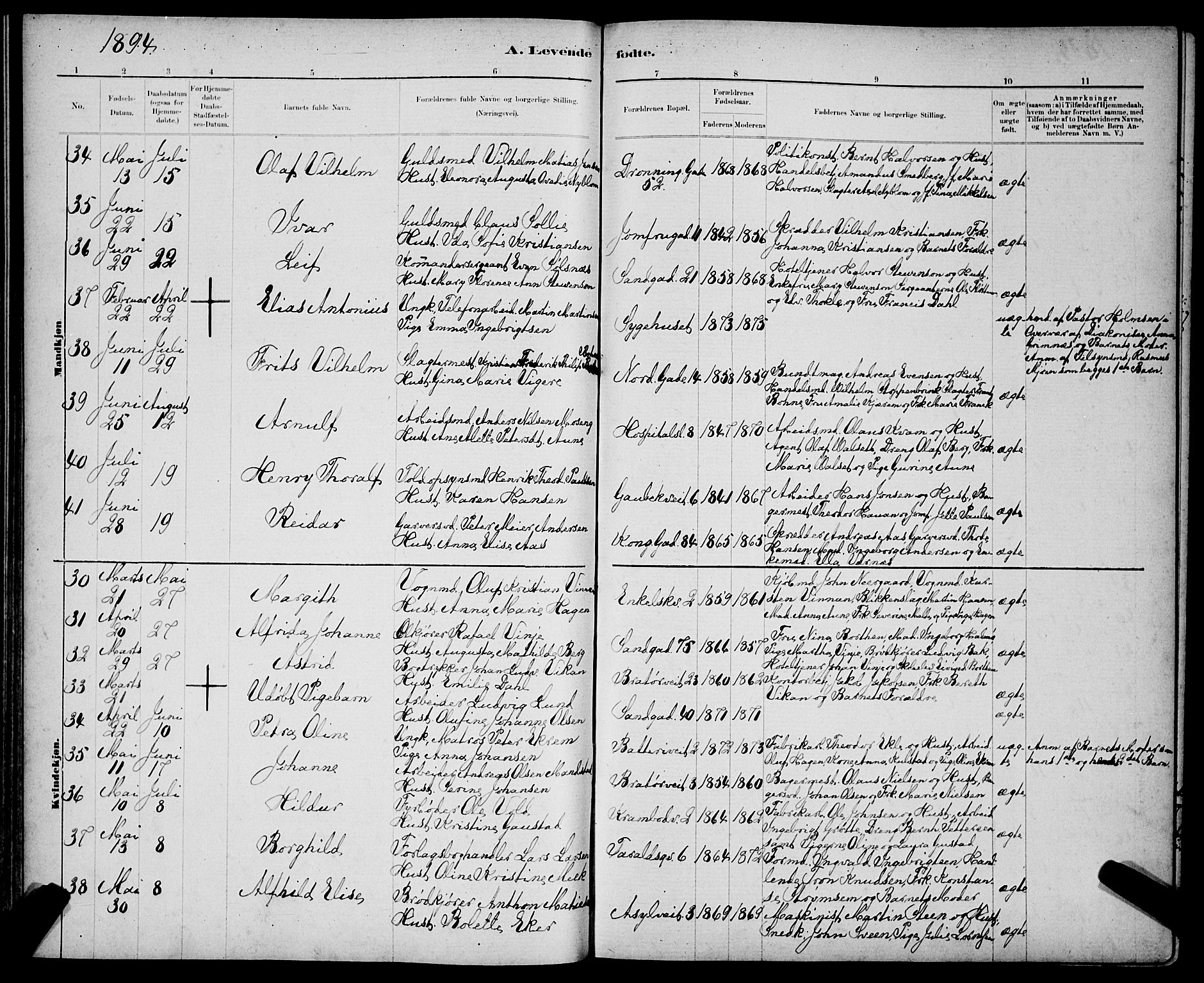 Ministerialprotokoller, klokkerbøker og fødselsregistre - Sør-Trøndelag, SAT/A-1456/602/L0143: Parish register (copy) no. 602C11, 1878-1902