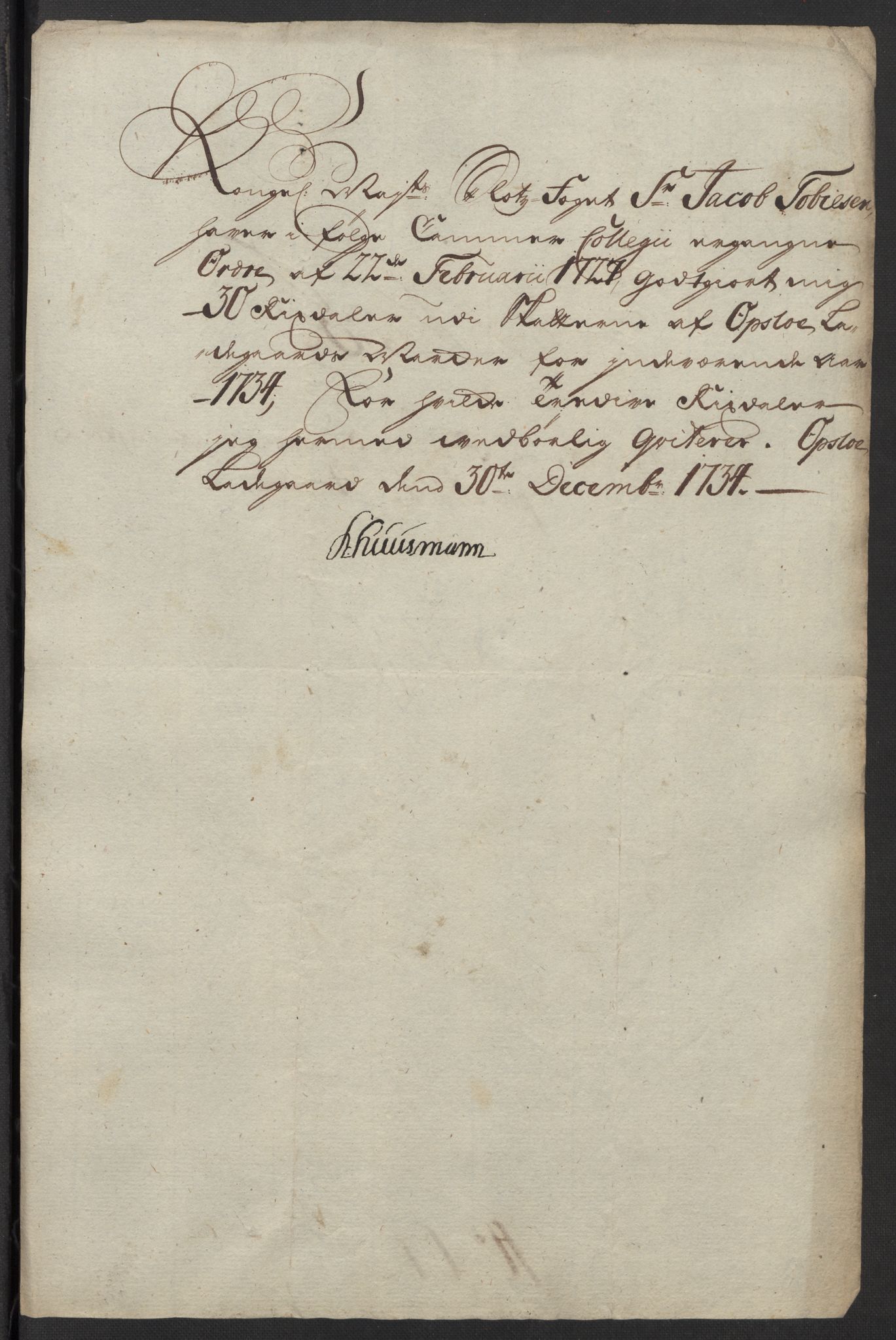 Rentekammeret inntil 1814, Reviderte regnskaper, Fogderegnskap, AV/RA-EA-4092/R10/L0473: Fogderegnskap Aker og Follo, 1734, p. 214