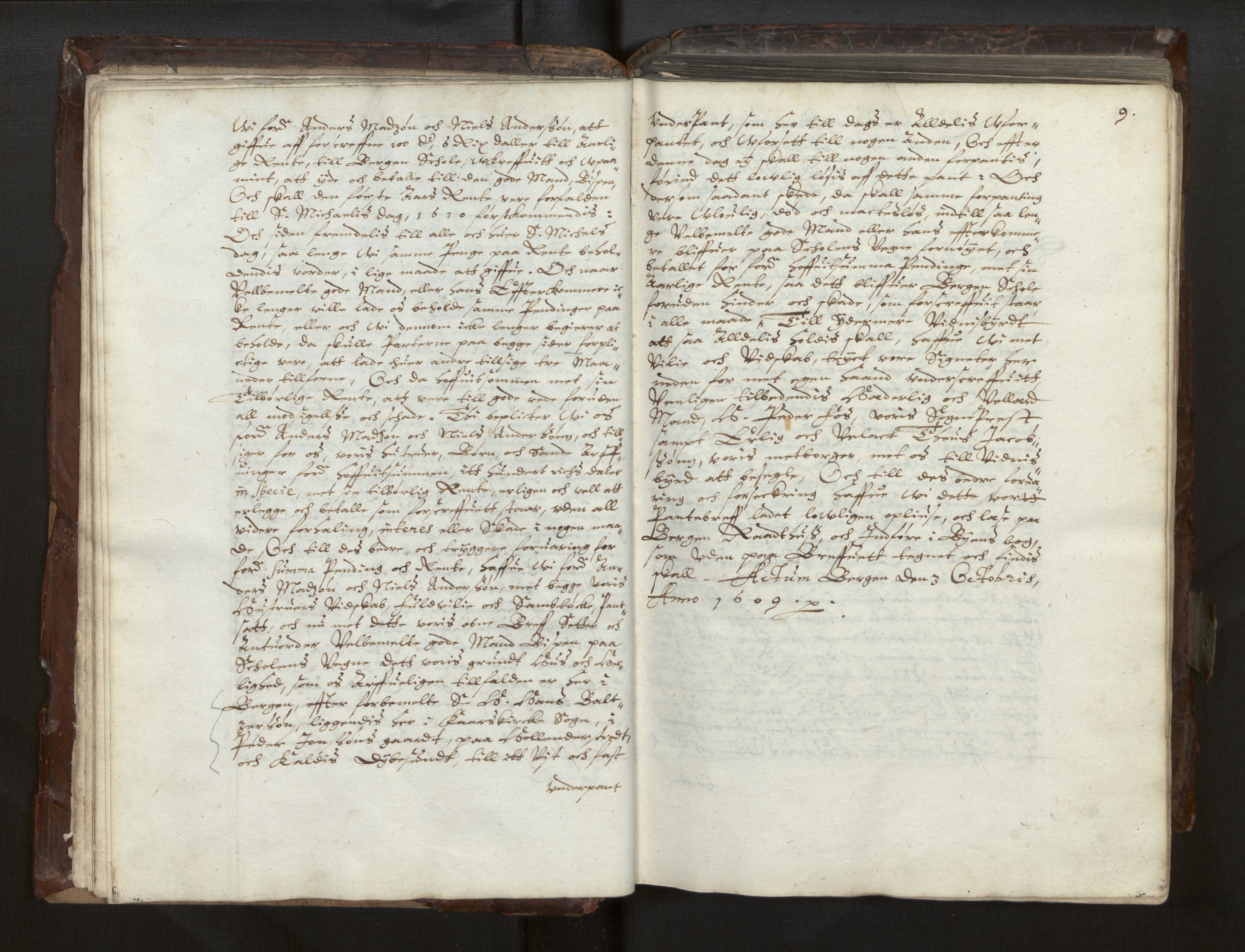 Bjørgvin biskop, AV/SAB-A-5601/Ga/L0014: Jordebøker for geistleg gods og andre rekneskapsprotokollar, 1609-1737, p. 8b-9a