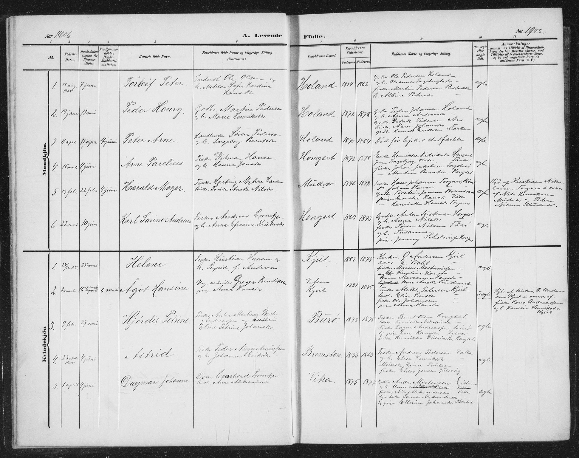 Ministerialprotokoller, klokkerbøker og fødselsregistre - Nordland, AV/SAT-A-1459/816/L0254: Parish register (copy) no. 816C04, 1905-1934