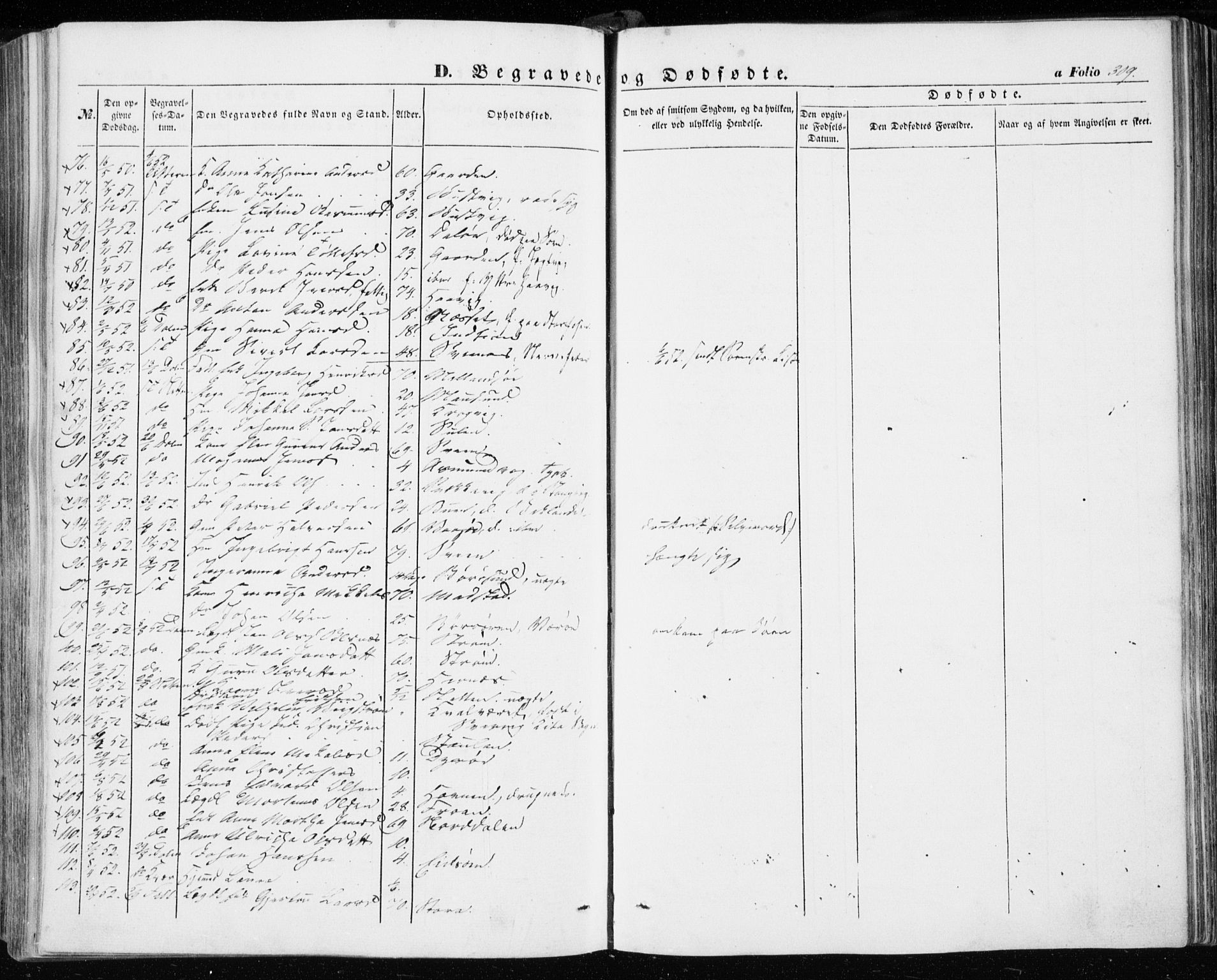 Ministerialprotokoller, klokkerbøker og fødselsregistre - Sør-Trøndelag, SAT/A-1456/634/L0530: Parish register (official) no. 634A06, 1852-1860, p. 309