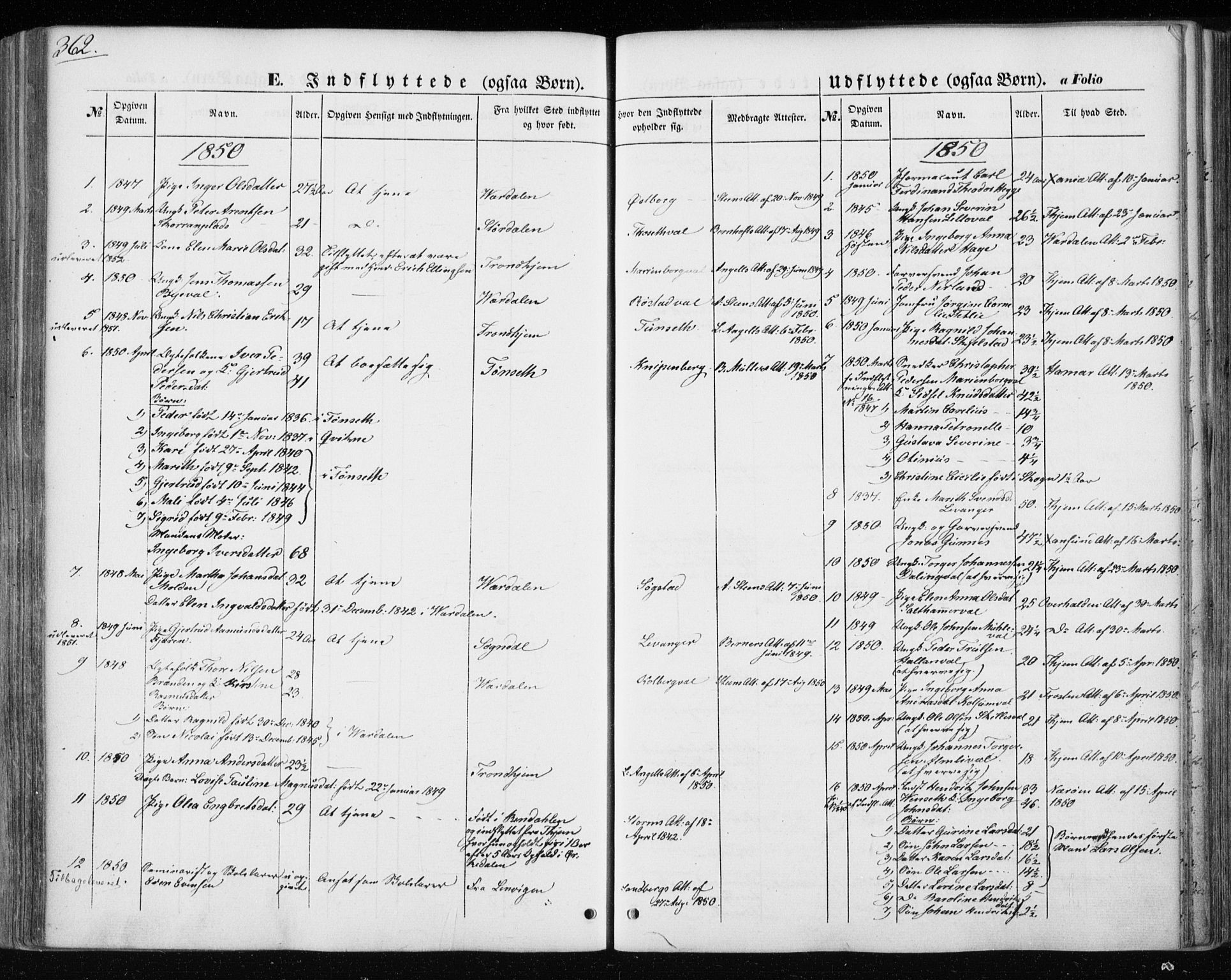 Ministerialprotokoller, klokkerbøker og fødselsregistre - Nord-Trøndelag, SAT/A-1458/717/L0154: Parish register (official) no. 717A07 /1, 1850-1862, p. 362