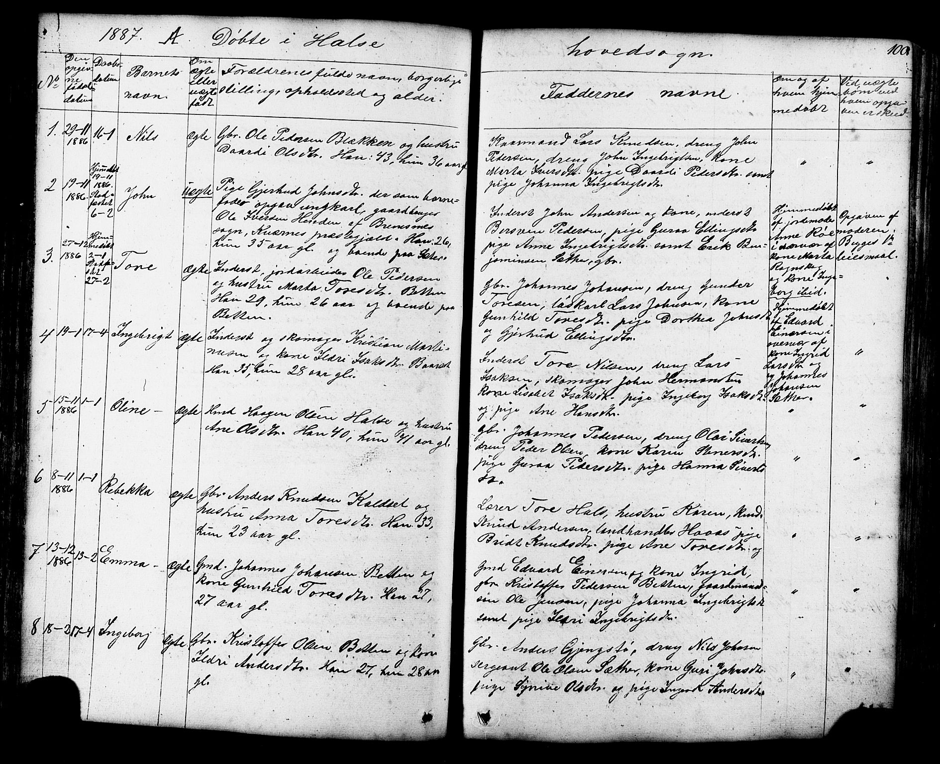 Ministerialprotokoller, klokkerbøker og fødselsregistre - Møre og Romsdal, SAT/A-1454/576/L0890: Parish register (copy) no. 576C01, 1837-1908, p. 100