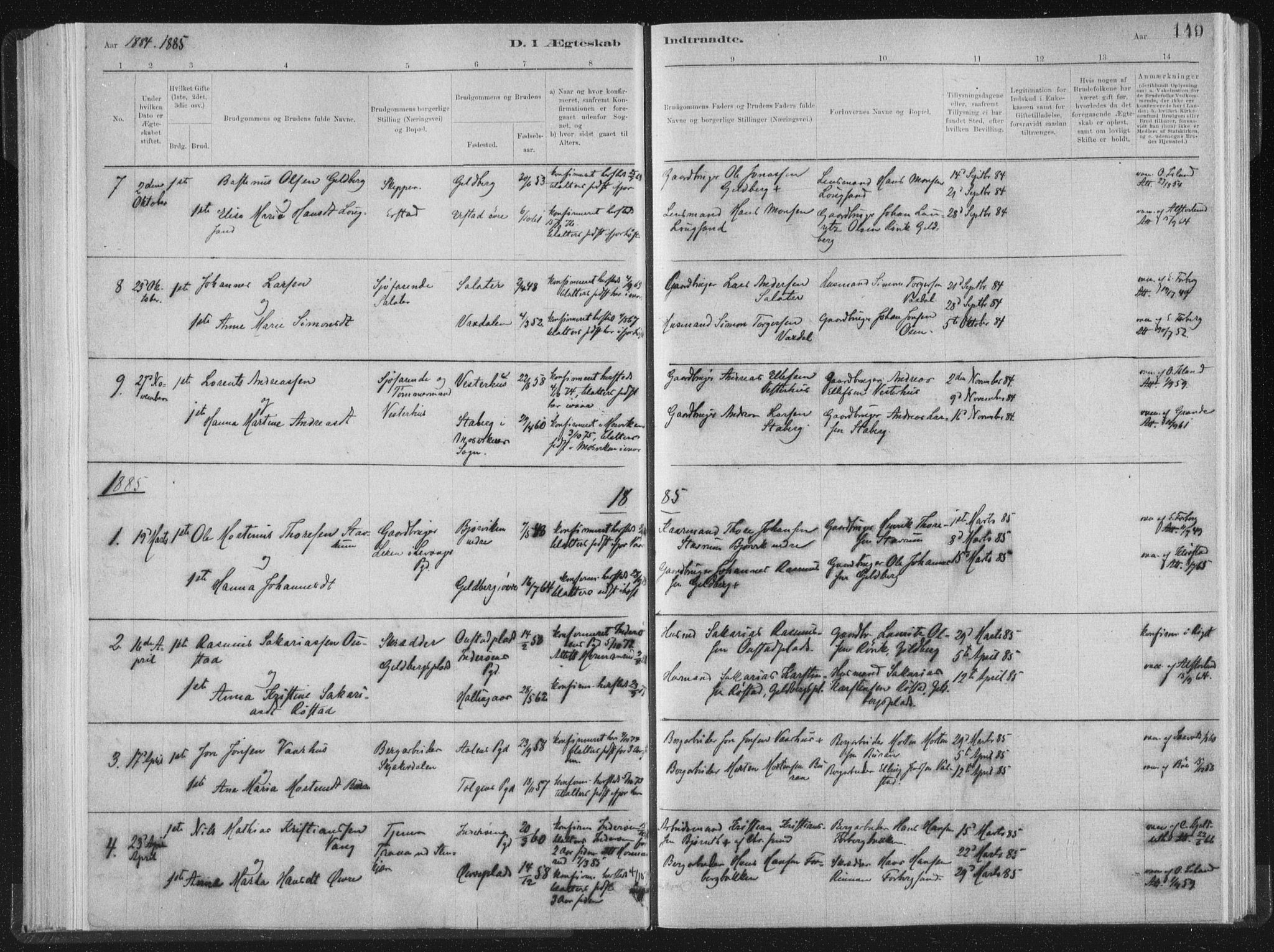 Ministerialprotokoller, klokkerbøker og fødselsregistre - Nord-Trøndelag, SAT/A-1458/722/L0220: Parish register (official) no. 722A07, 1881-1908, p. 149