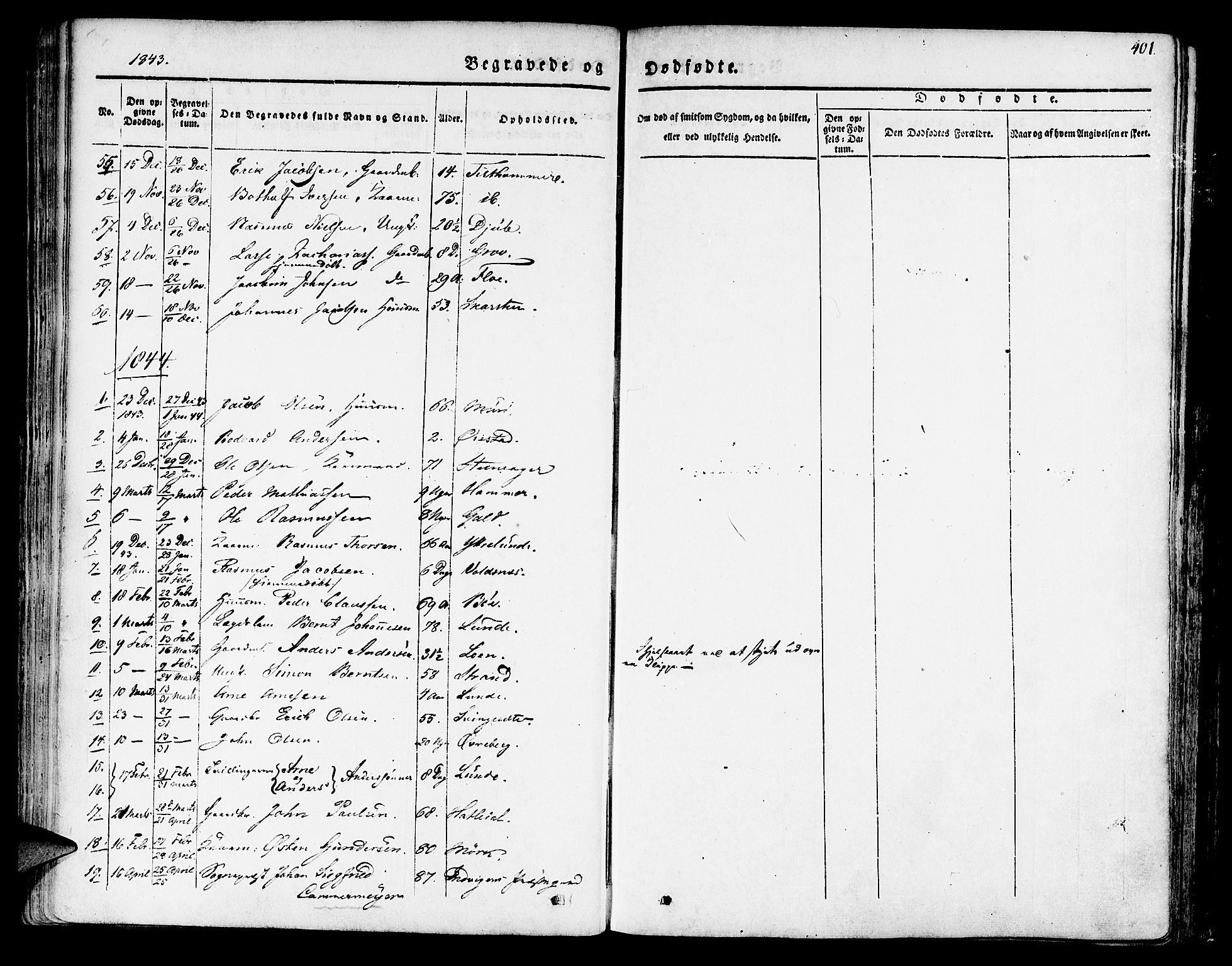 Innvik sokneprestembete, SAB/A-80501: Parish register (official) no. A 4II, 1832-1846, p. 401