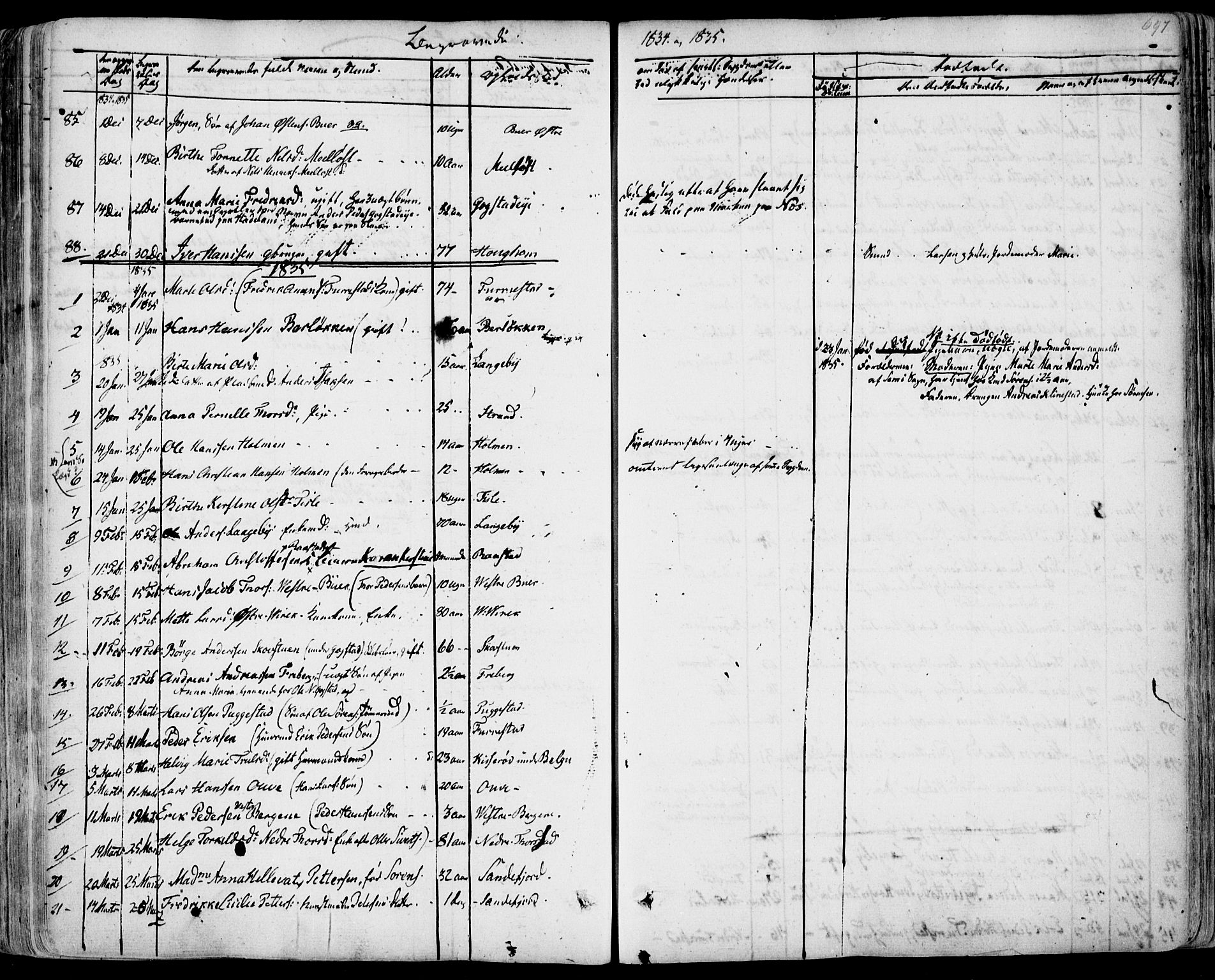 Sandar kirkebøker, AV/SAKO-A-243/F/Fa/L0005: Parish register (official) no. 5, 1832-1847, p. 696-697