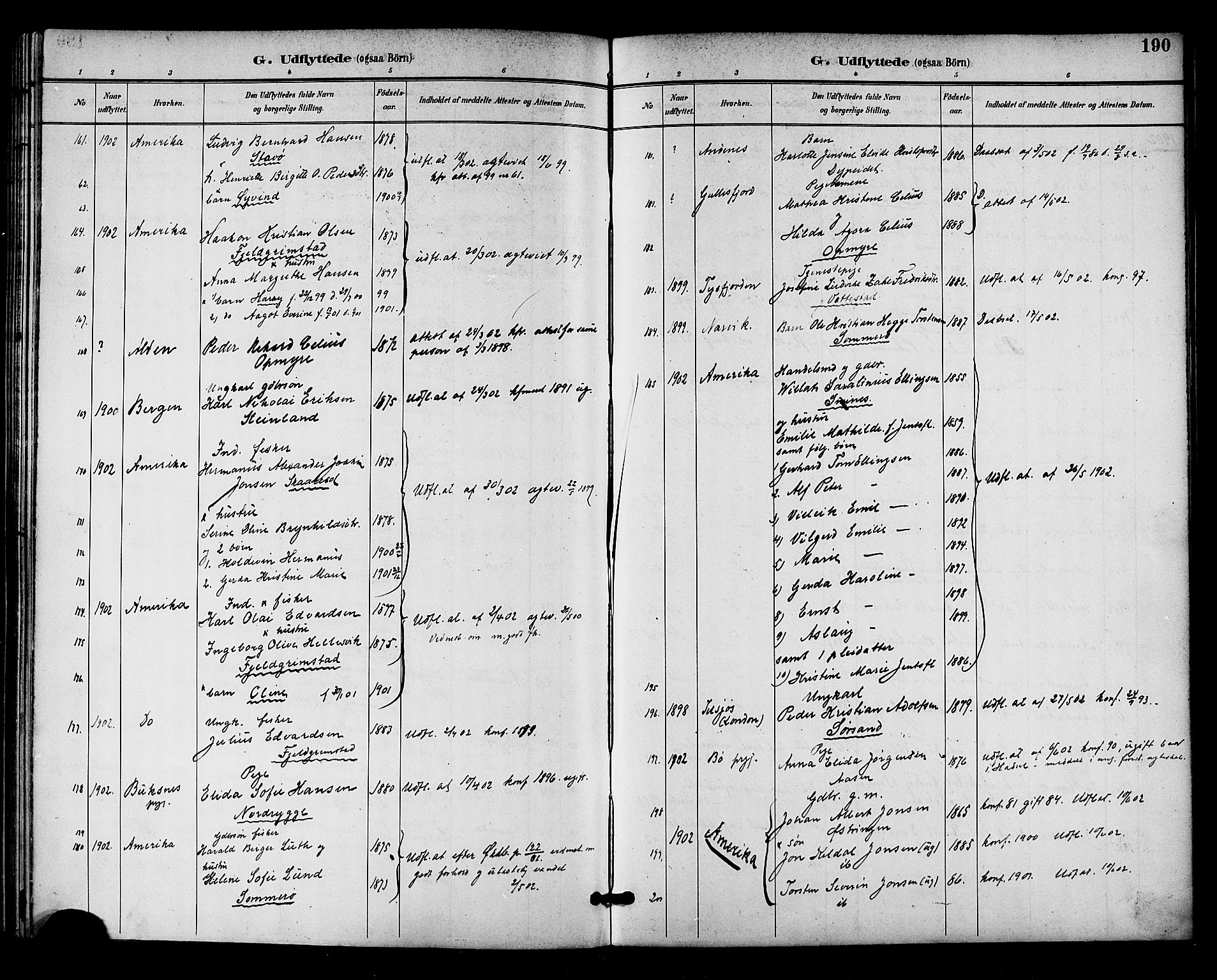 Ministerialprotokoller, klokkerbøker og fødselsregistre - Nordland, SAT/A-1459/893/L1338: Parish register (official) no. 893A10, 1894-1903, p. 190