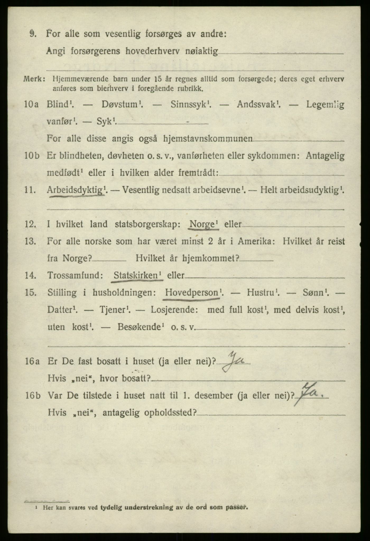 SAB, 1920 census for Innvik, 1920, p. 5128