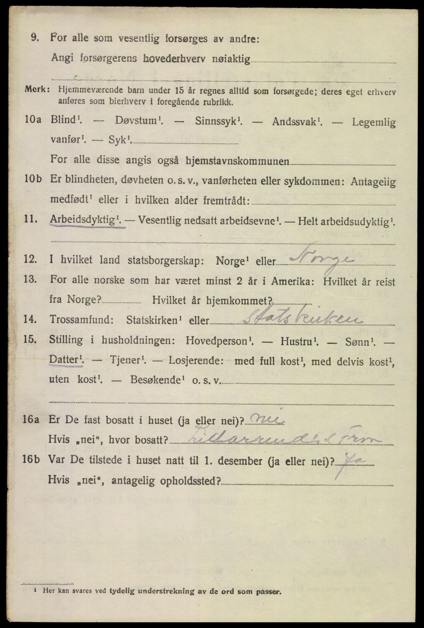 SAH, 1920 census for Sør-Fron, 1920, p. 3490