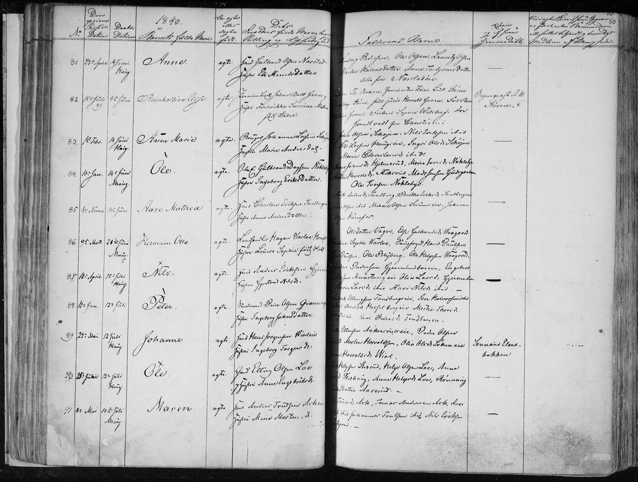 Norderhov kirkebøker, AV/SAKO-A-237/F/Fa/L0010: Parish register (official) no. 10, 1837-1847, p. 50