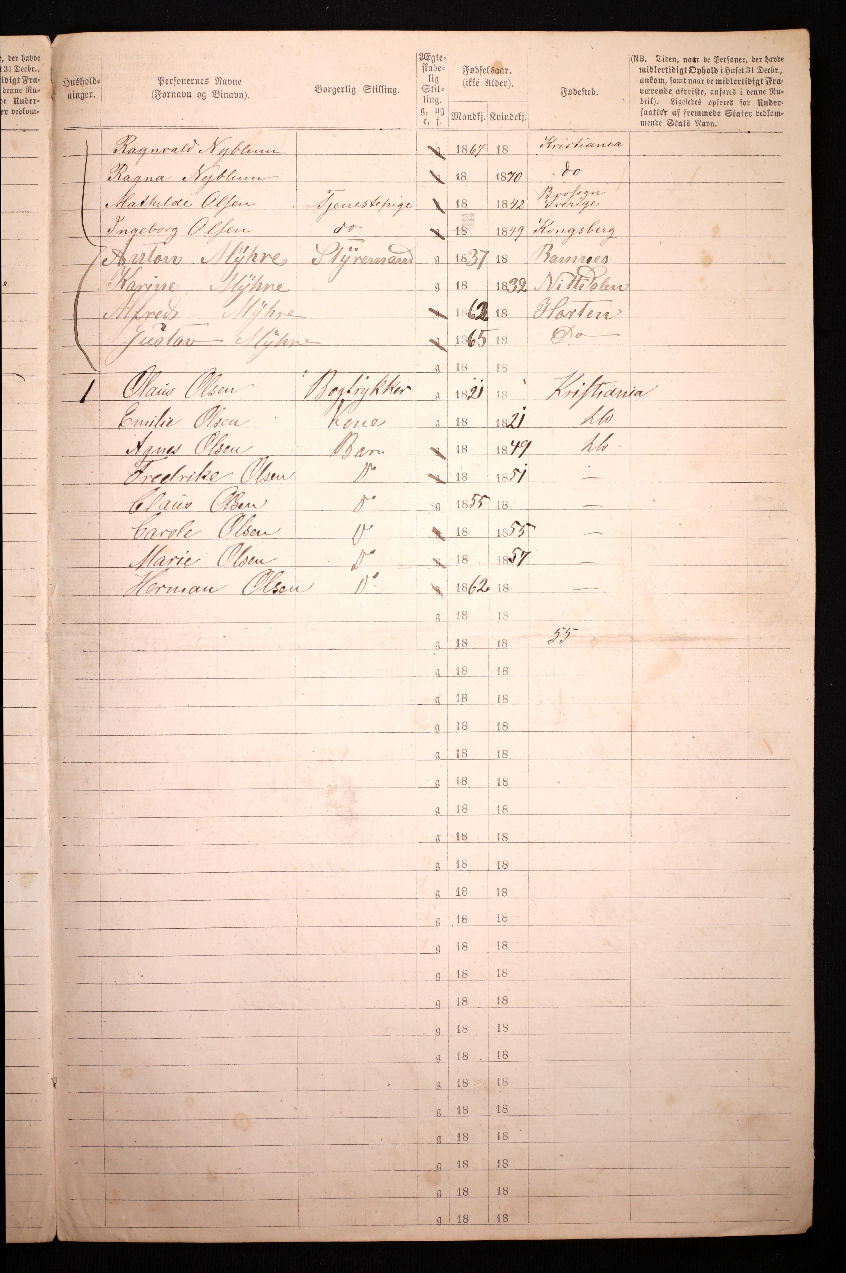 RA, 1870 census for 0301 Kristiania, 1870, p. 3393