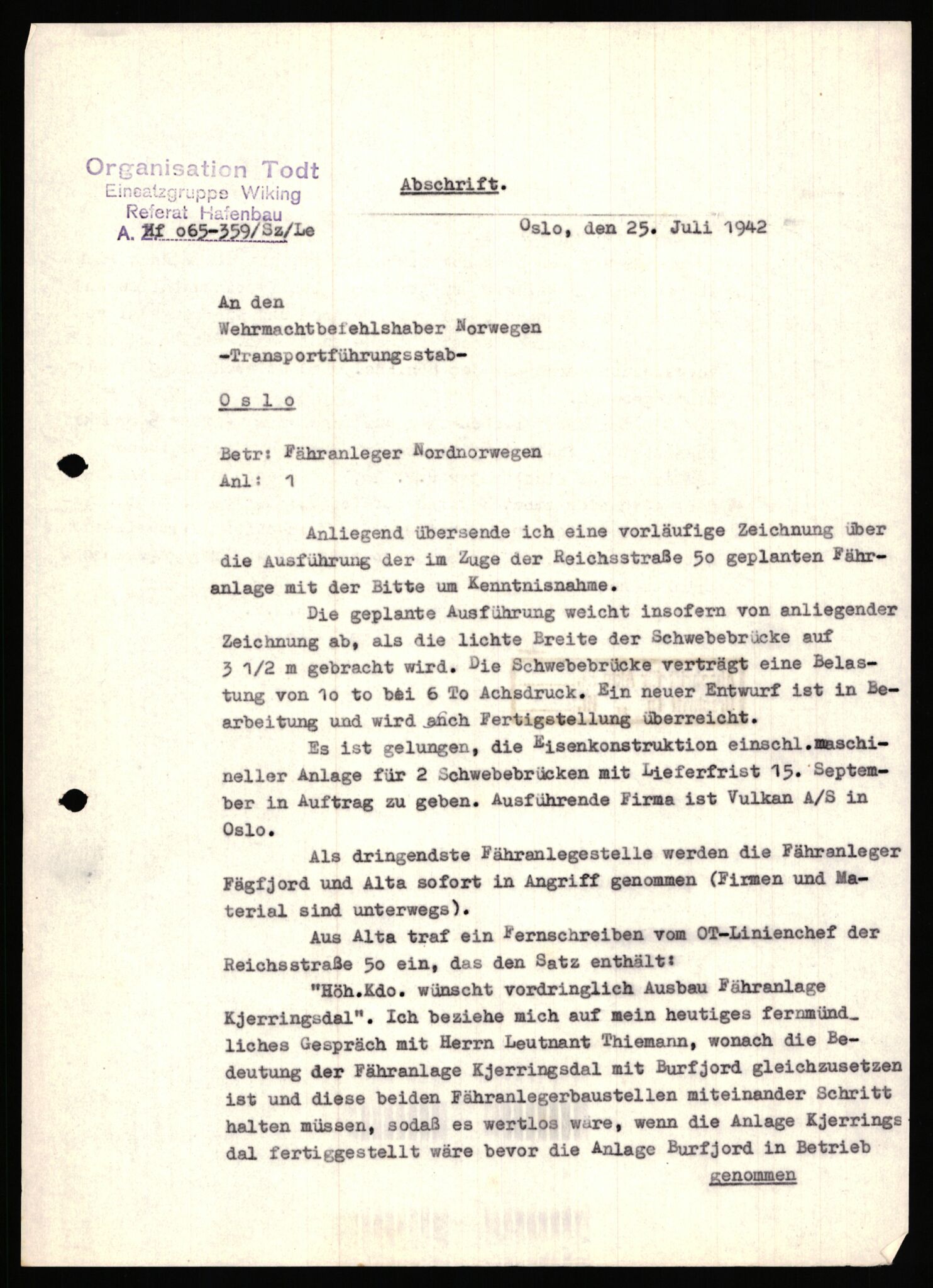 Tyske arkiver, Organisation Todt (OT), Einsatzgruppe Wiking, AV/RA-RAFA-2188/1/E/E2/E2d/L0023: Fähren und Anlegen, 1942-1944, p. 184