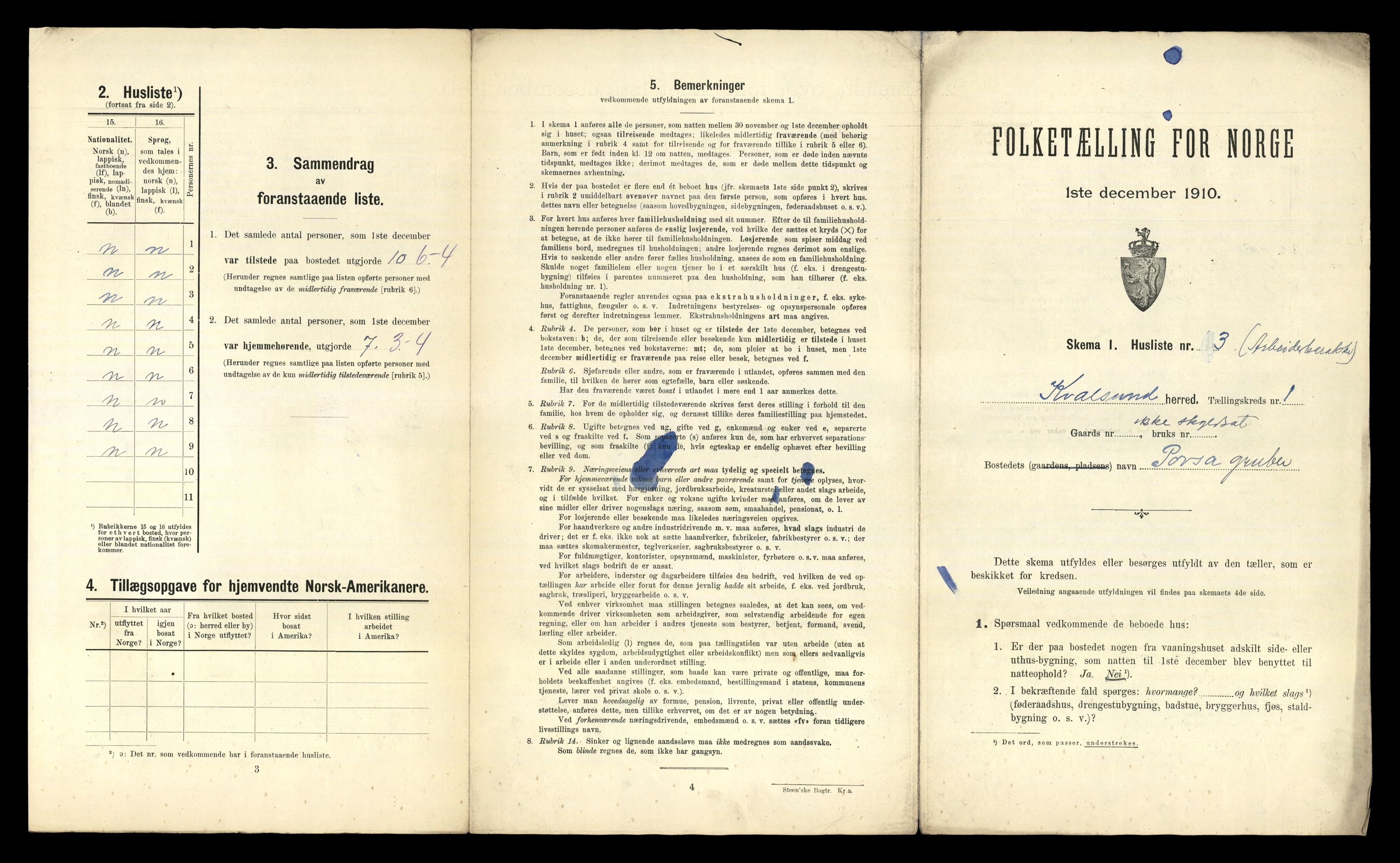 RA, 1910 census for Kvalsund, 1910, p. 27