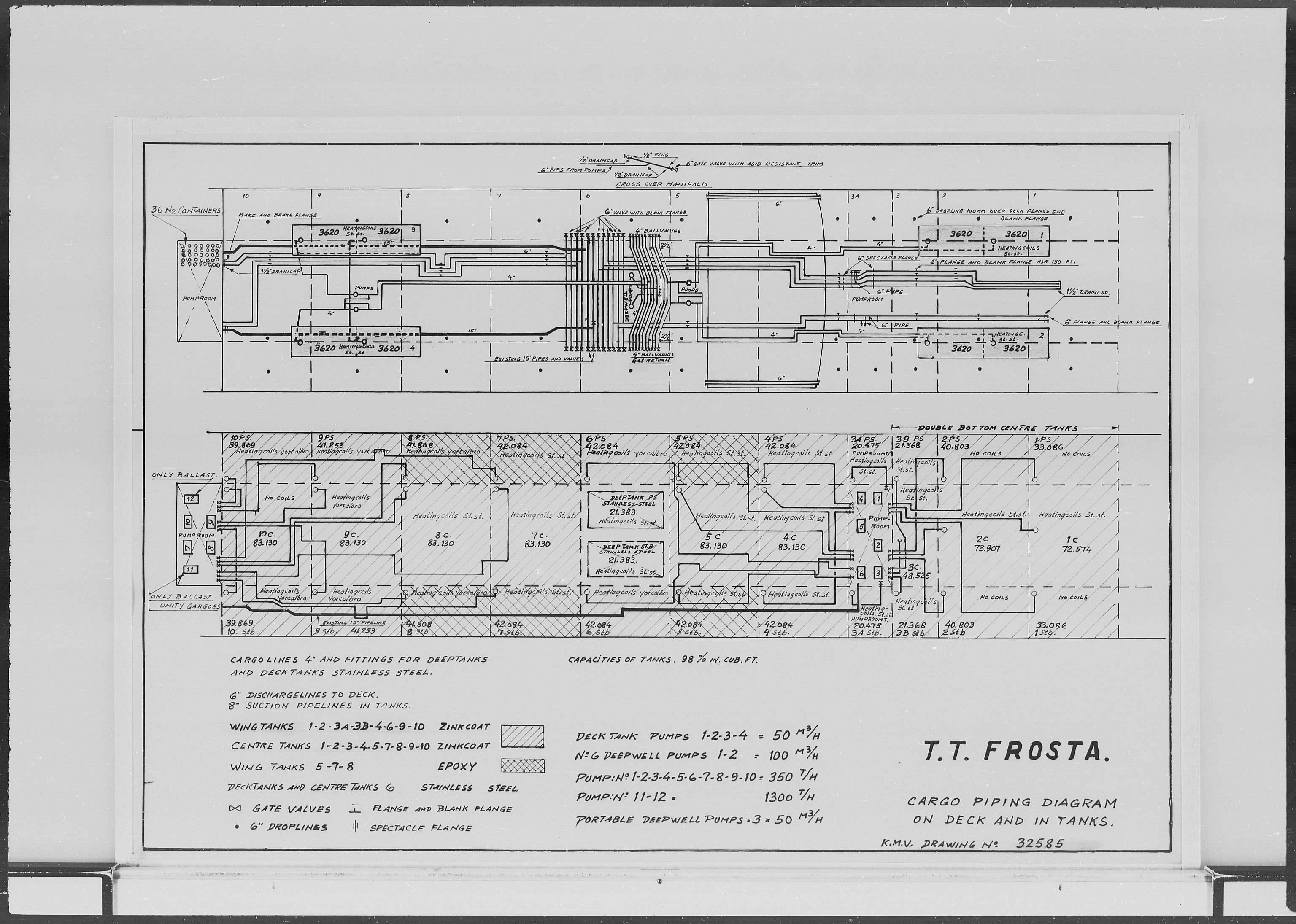 Kristiansand Mekaniske Verksted, AV/SAK-D/0612/G/Ga/L0006/0002: Reprofoto av tegninger m.m. / 36 mm mikrofilmruller, reprofoto av skipstegninger, byggenr. 134-212, p. 411