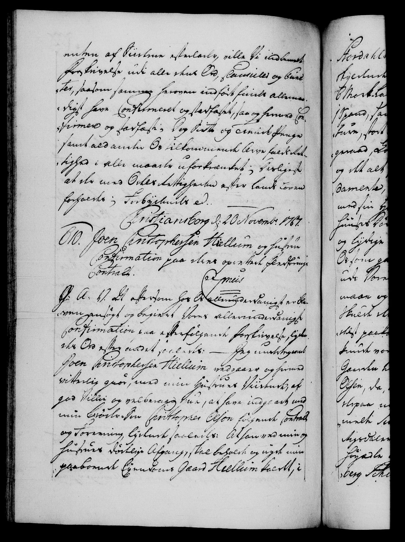 Danske Kanselli 1572-1799, AV/RA-EA-3023/F/Fc/Fca/Fcaa/L0043: Norske registre, 1766-1768, p. 502b