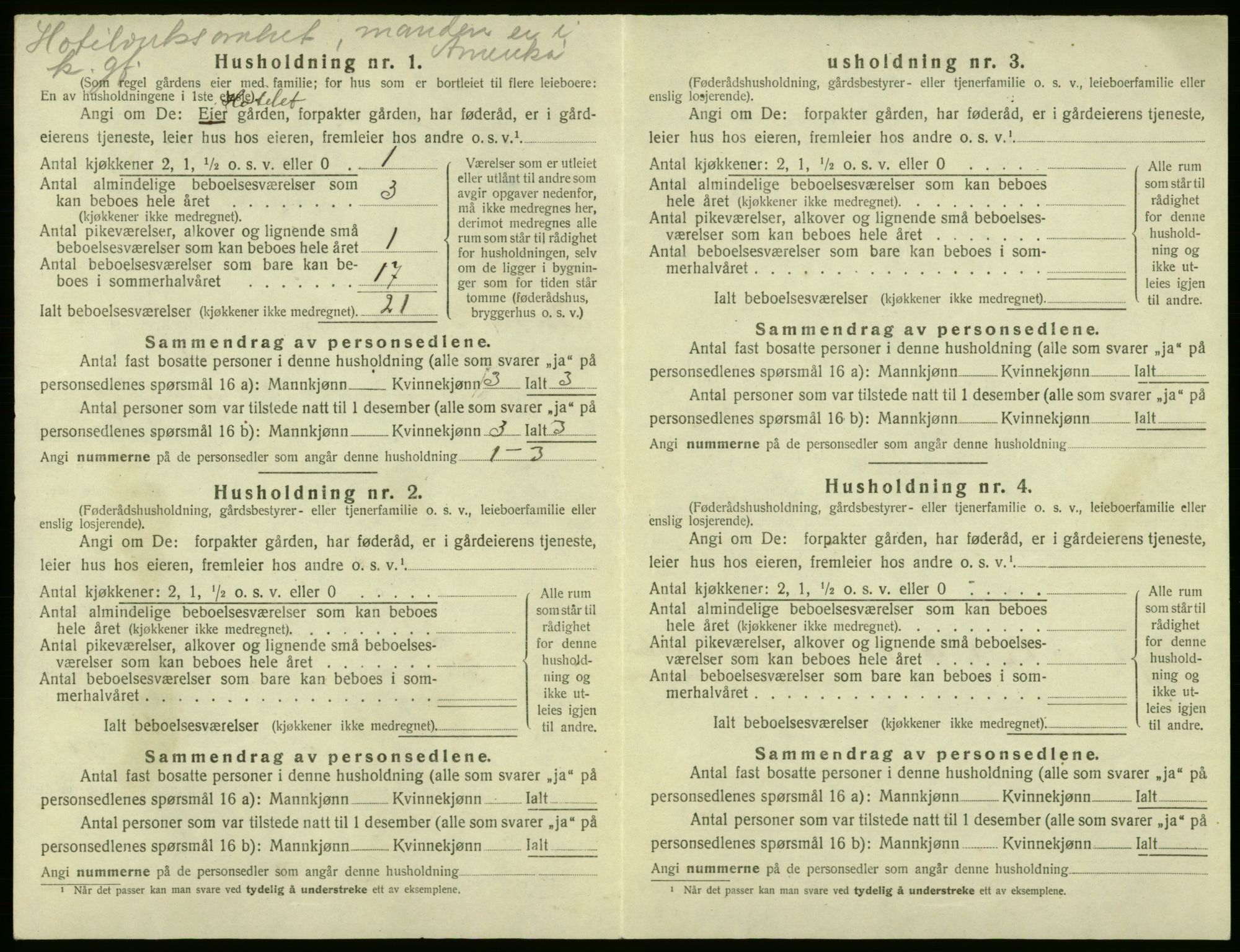 SAB, 1920 census for Kvam, 1920, p. 388