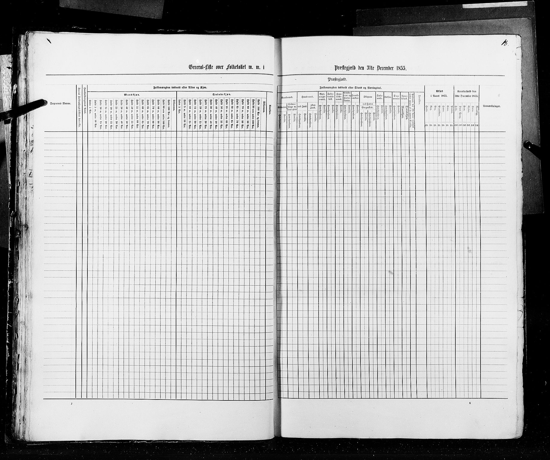 RA, Census 1855, vol. 2: Kristians amt, Buskerud amt og Jarlsberg og Larvik amt, 1855, p. 18