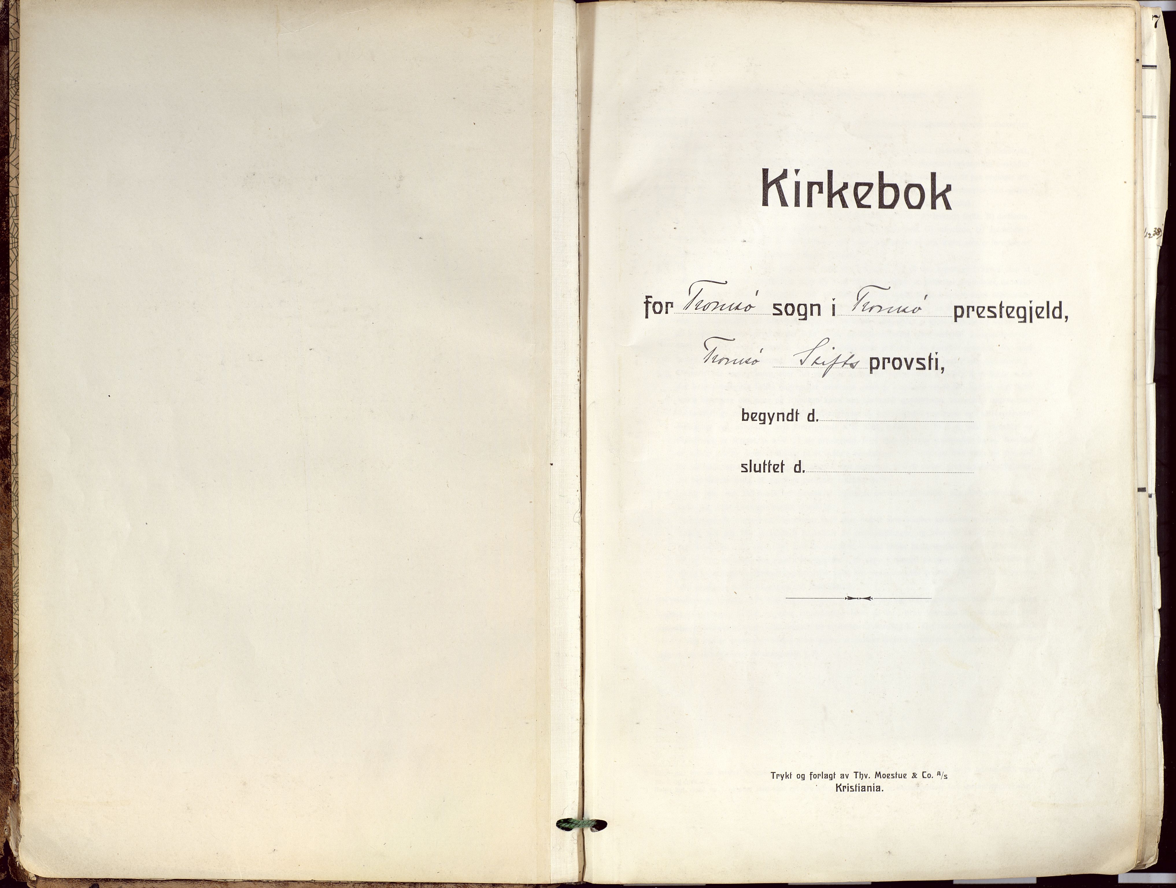 Tromsø sokneprestkontor/stiftsprosti/domprosti, SATØ/S-1343/G/Ga/L0019kirke: Parish register (official) no. 19, 1917-1927