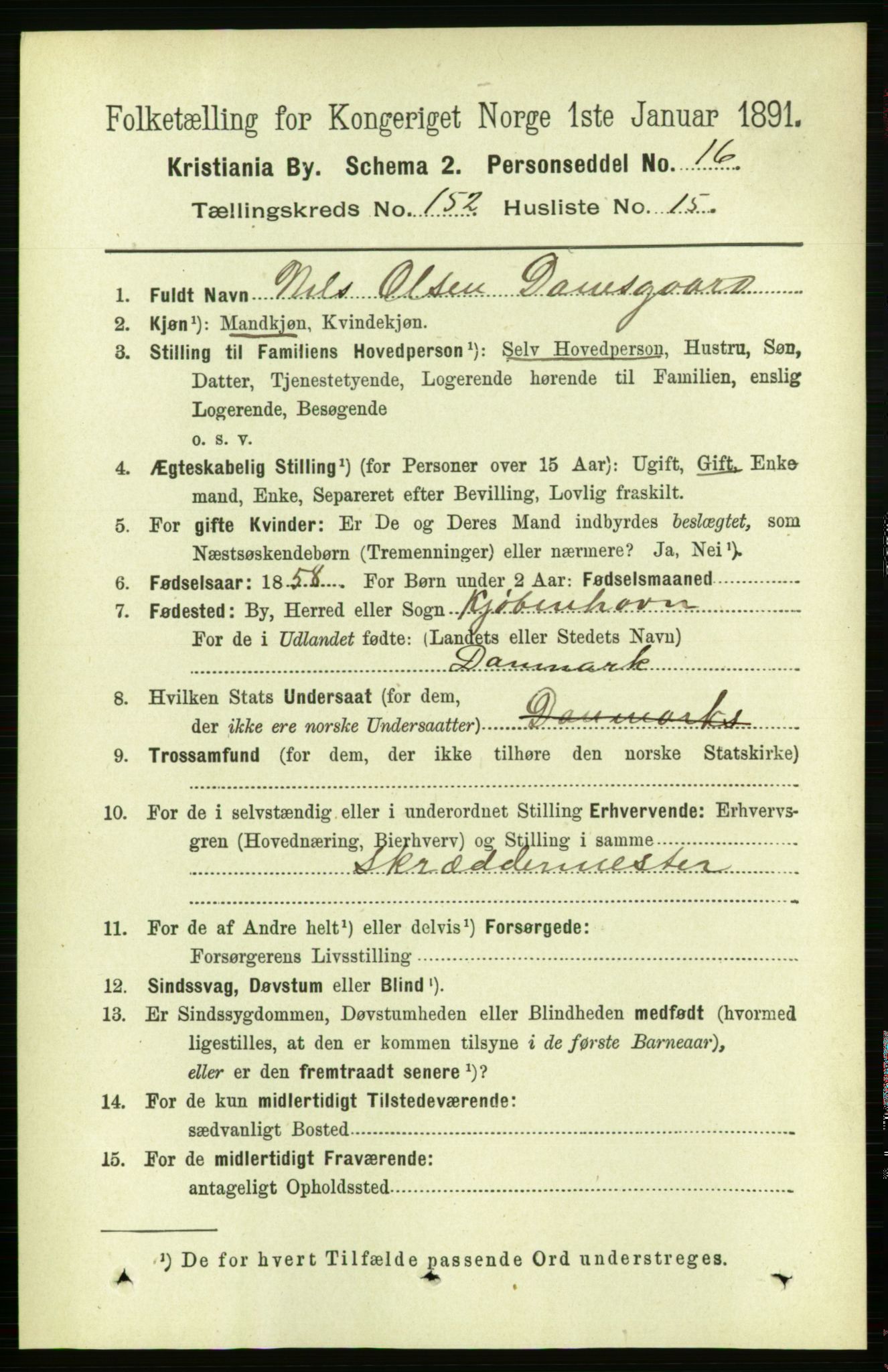 RA, 1891 census for 0301 Kristiania, 1891, p. 85672