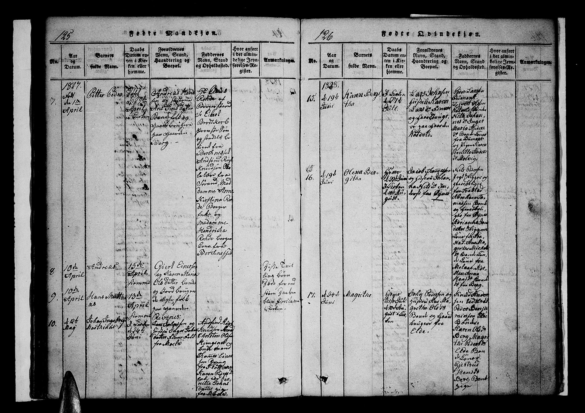 Kvæfjord sokneprestkontor, AV/SATØ-S-1323/G/Ga/Gaa/L0002kirke: Parish register (official) no. 2, 1821-1830, p. 125-126