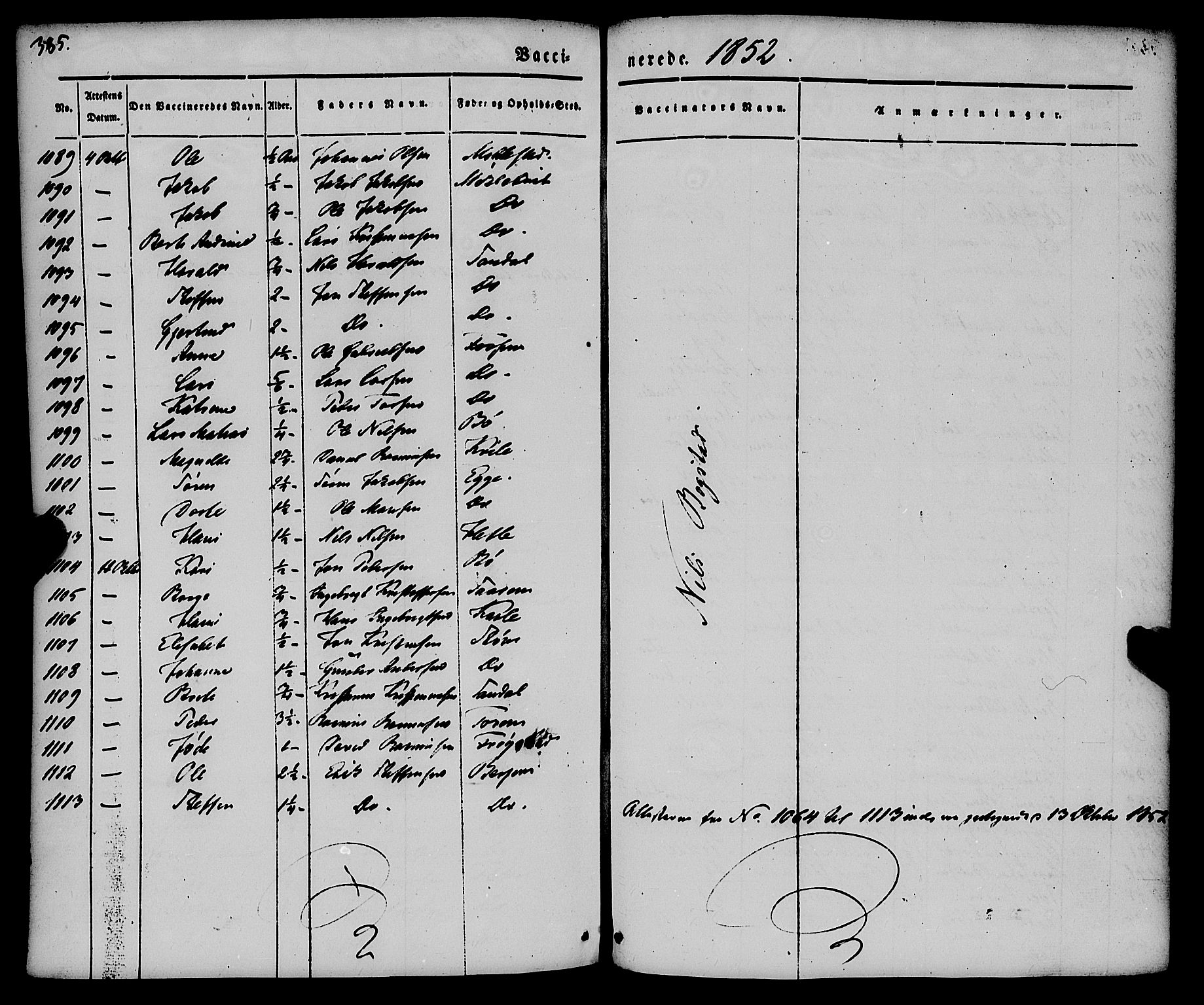 Gloppen sokneprestembete, AV/SAB-A-80101/H/Haa/Haaa/L0008: Parish register (official) no. A 8, 1837-1855, p. 385