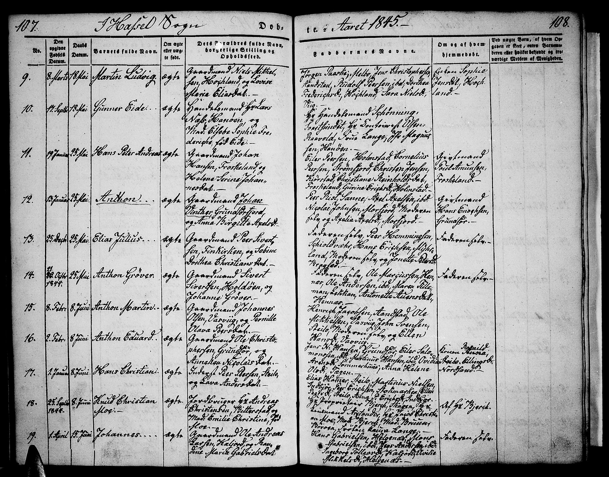 Ministerialprotokoller, klokkerbøker og fødselsregistre - Nordland, AV/SAT-A-1459/888/L1239: Parish register (official) no. 888A06 /1, 1837-1849, p. 107-108