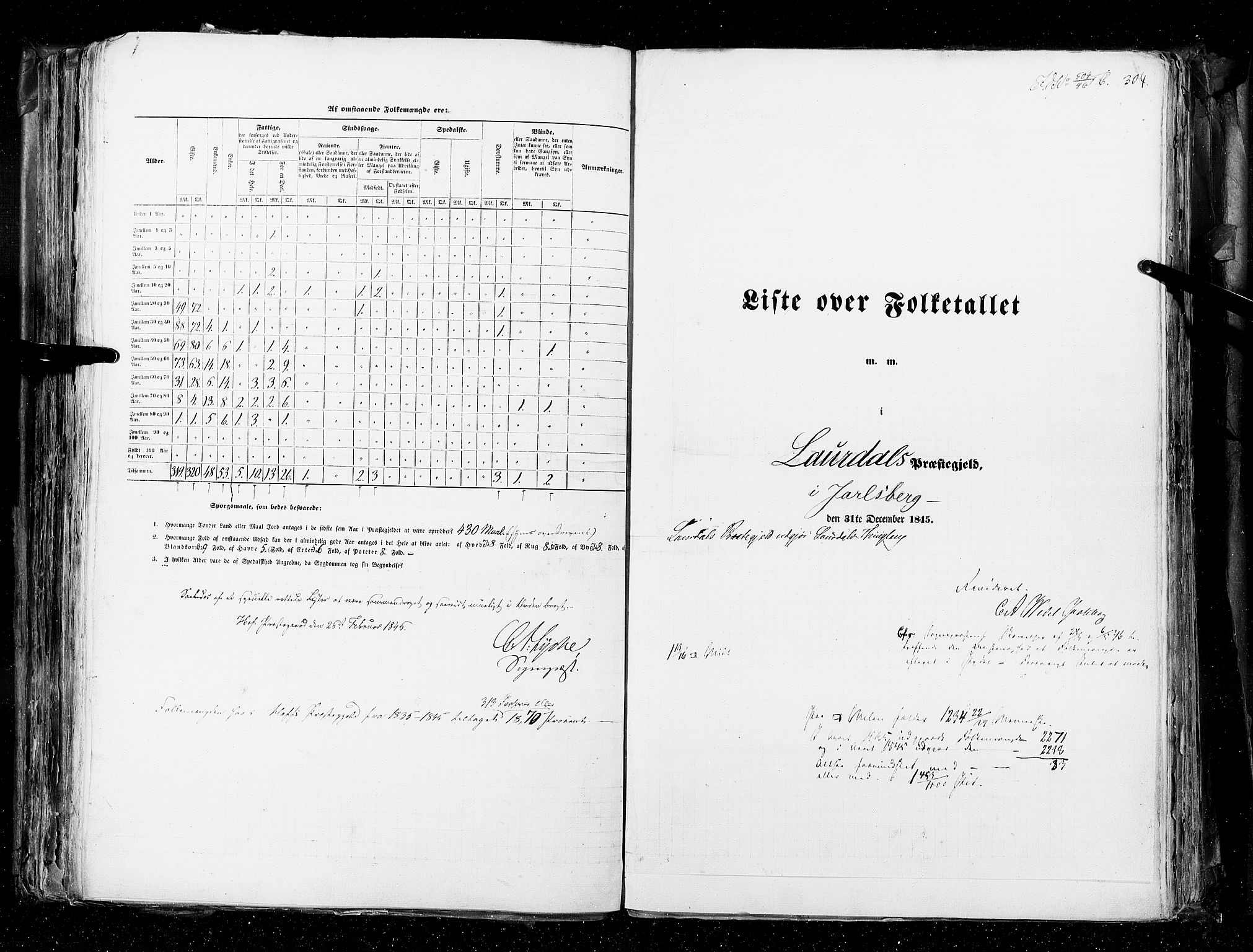 RA, Census 1845, vol. 4: Buskerud amt og Jarlsberg og Larvik amt, 1845, p. 304