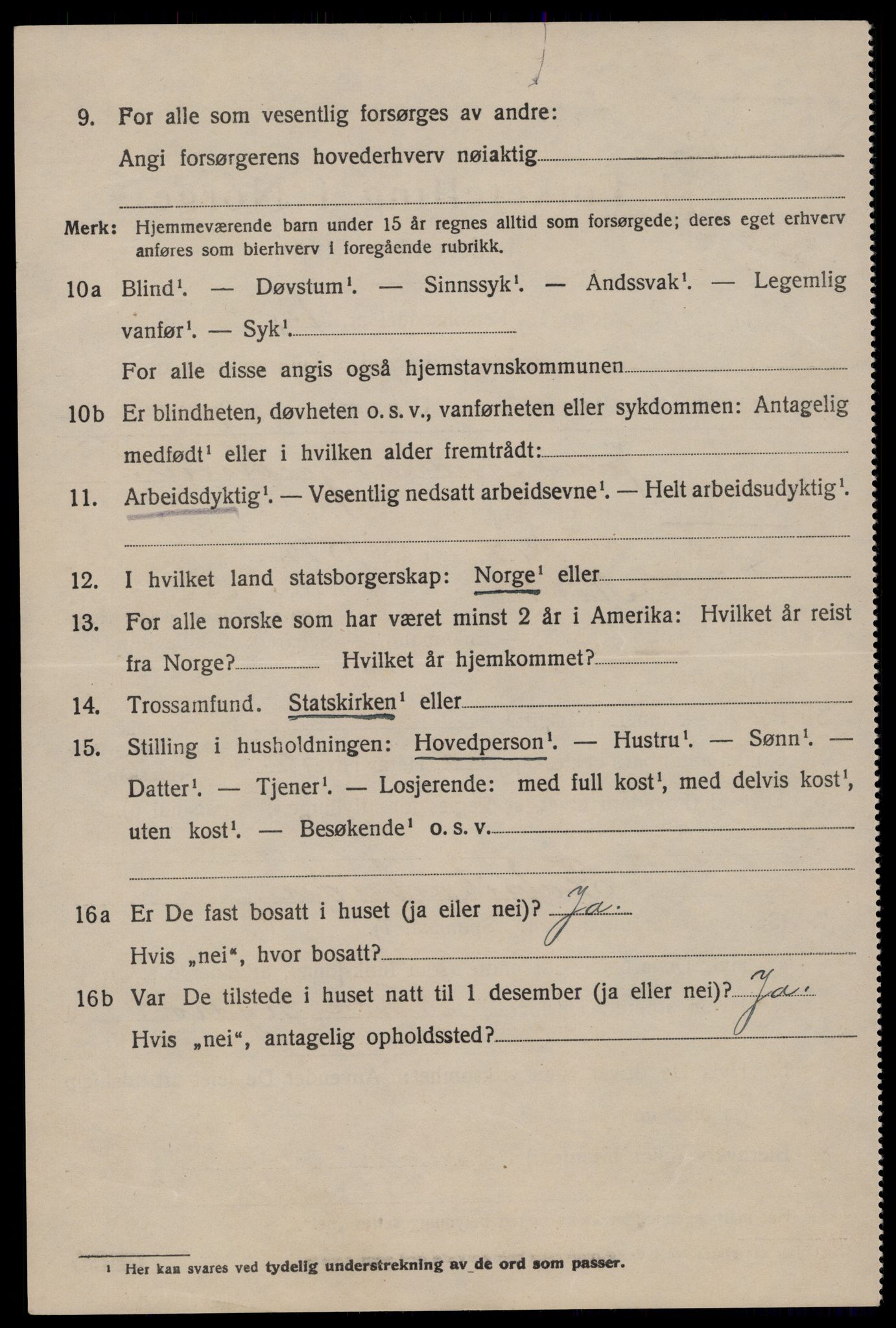 SAKO, 1920 census for Tinn, 1920, p. 9897