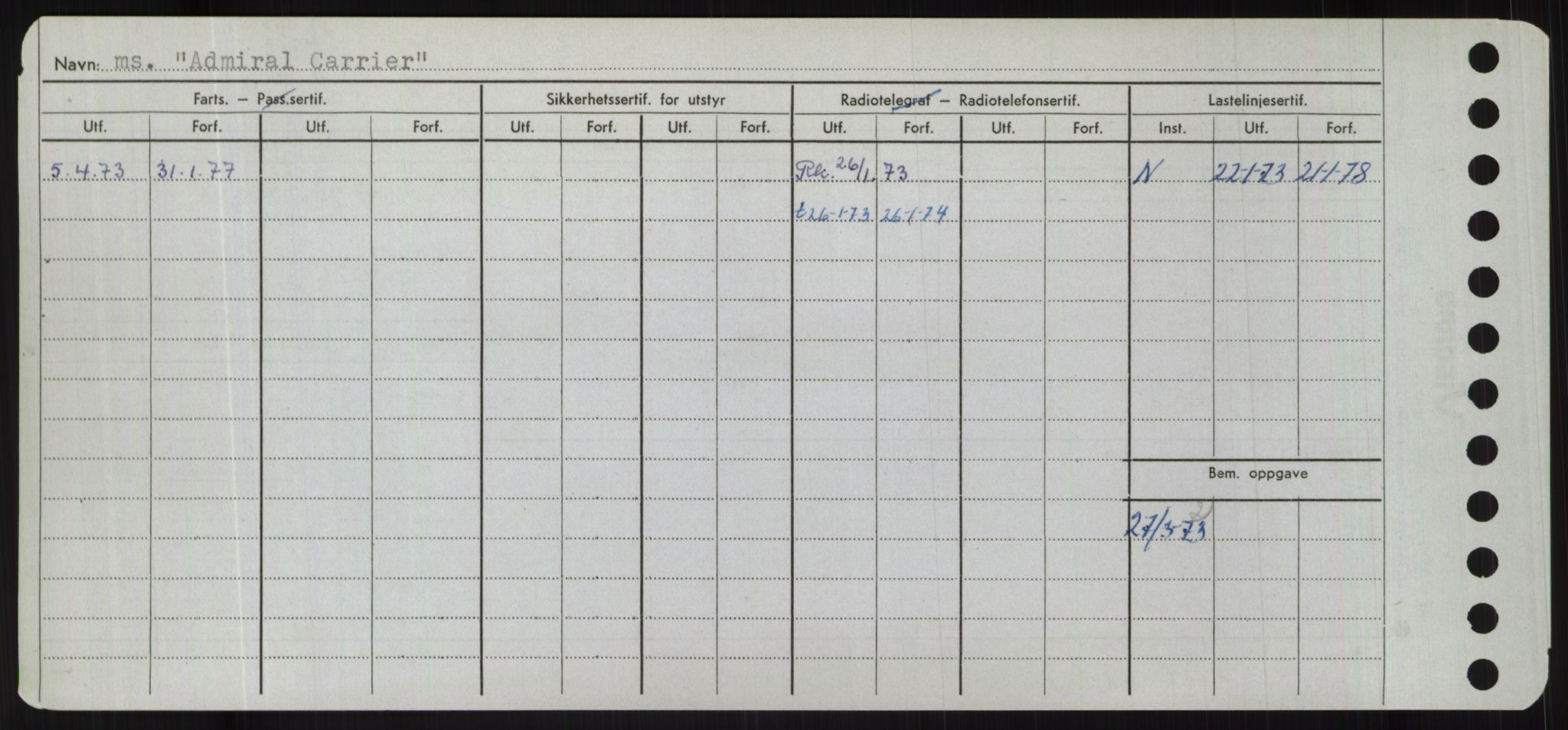 Sjøfartsdirektoratet med forløpere, Skipsmålingen, RA/S-1627/H/Hd/L0001: Fartøy, A-Anv, p. 80