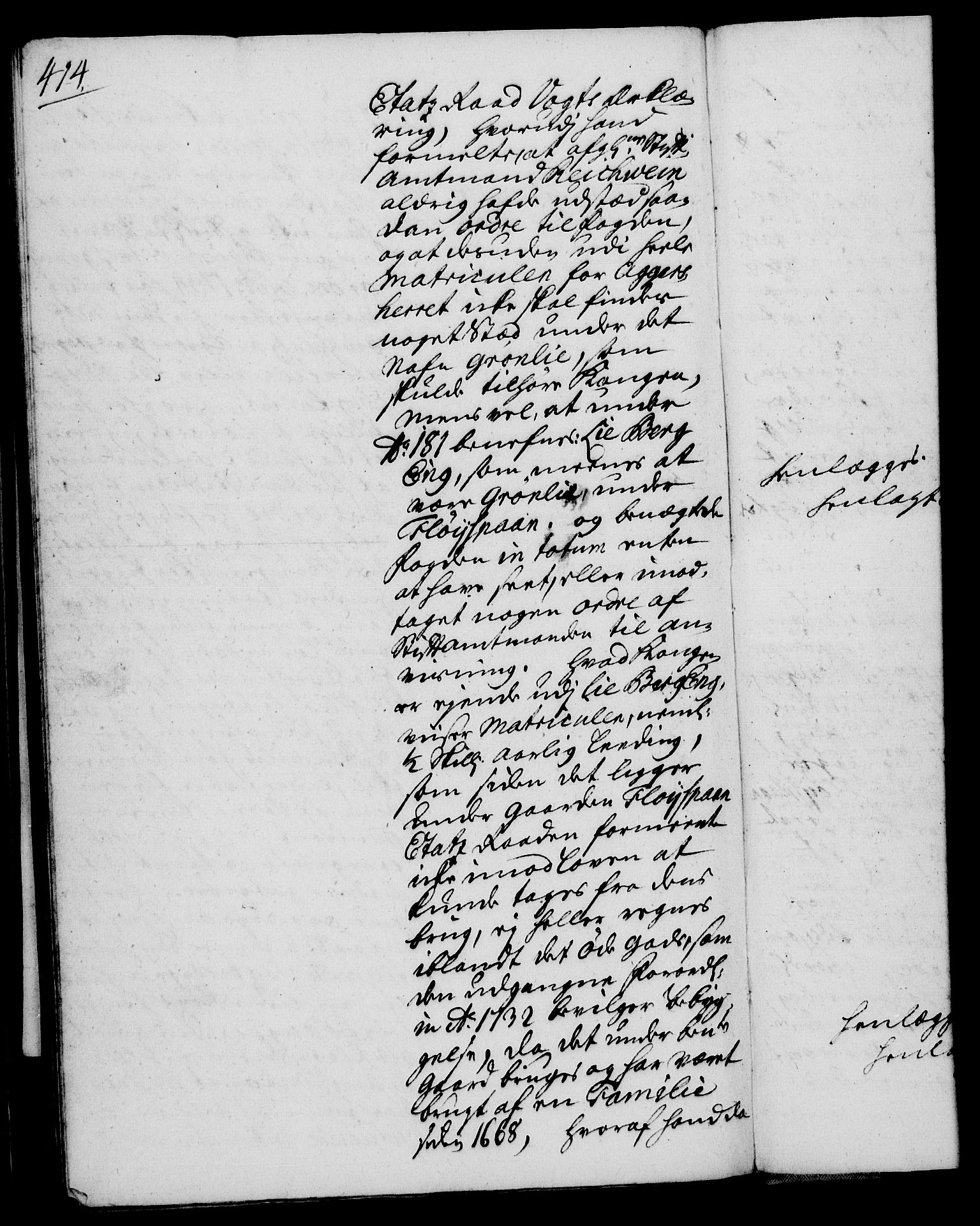 Rentekammeret, Kammerkanselliet, RA/EA-3111/G/Gh/Gha/L0018: Norsk ekstraktmemorialprotokoll (merket RK 53.63), 1735-1736, p. 414