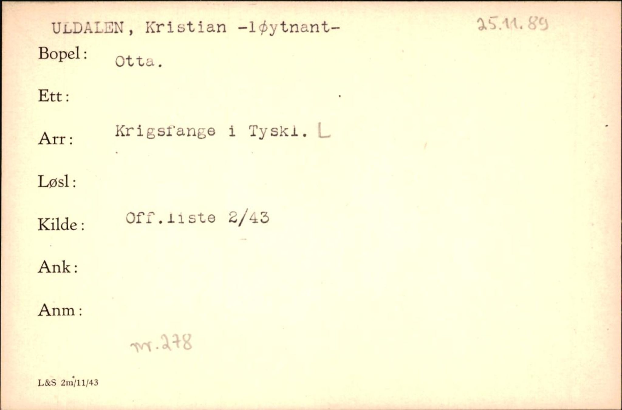 Forsvaret, Forsvarets krigshistoriske avdeling, AV/RA-RAFA-2017/Y/Yf/L0200: II-C-11-2102  -  Norske krigsfanger i Tyskland, 1940-1945, p. 1090