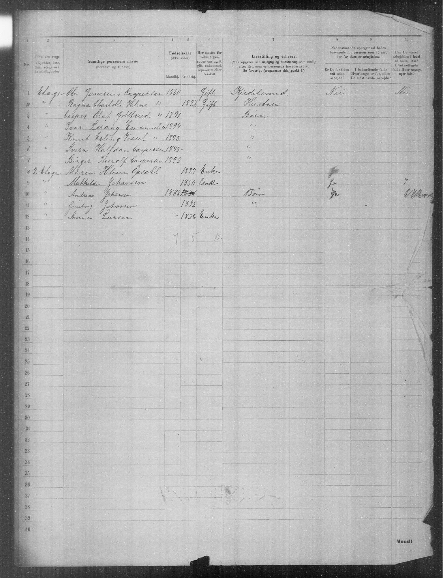 OBA, Municipal Census 1903 for Kristiania, 1903, p. 24761