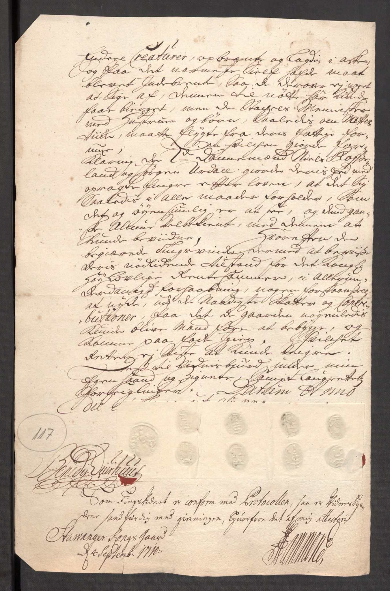 Rentekammeret inntil 1814, Reviderte regnskaper, Fogderegnskap, AV/RA-EA-4092/R46/L2735: Fogderegnskap Jæren og Dalane, 1711, p. 215