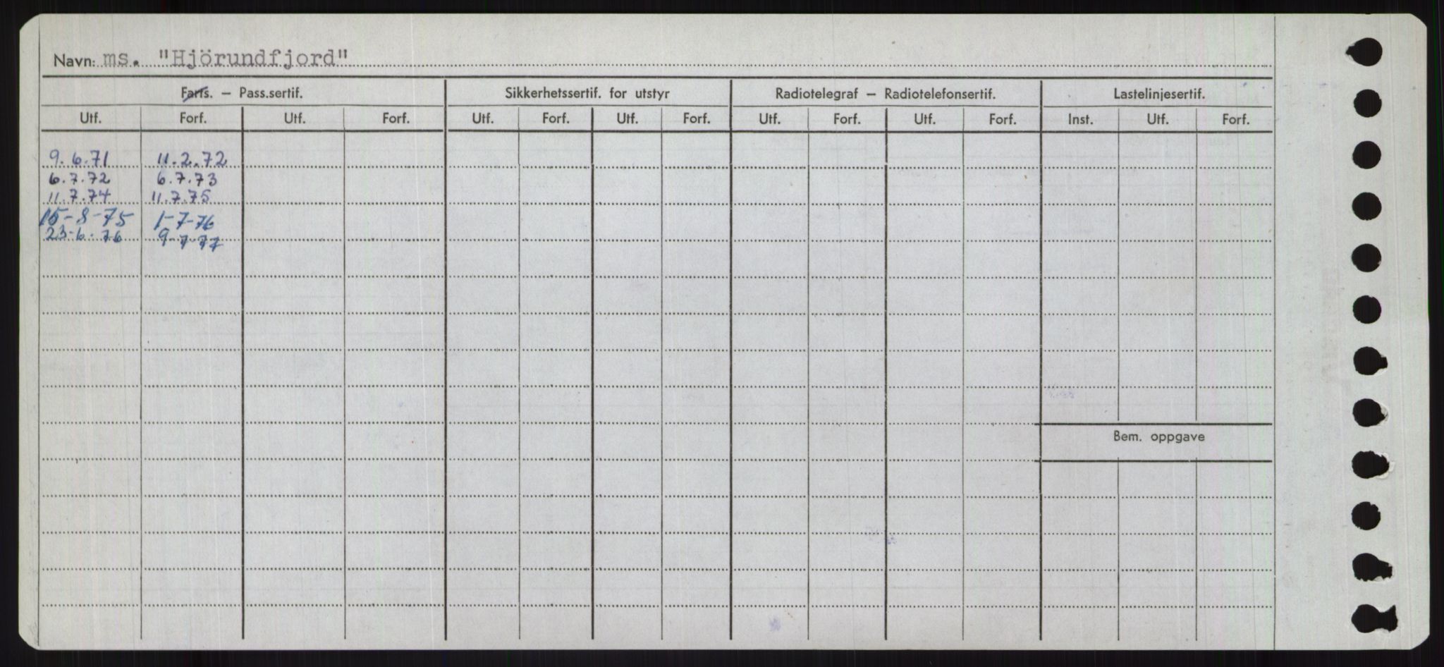 Sjøfartsdirektoratet med forløpere, Skipsmålingen, RA/S-1627/H/Ha/L0003/0001: Fartøy, Hilm-Mar / Fartøy, Hilm-Kol, p. 44