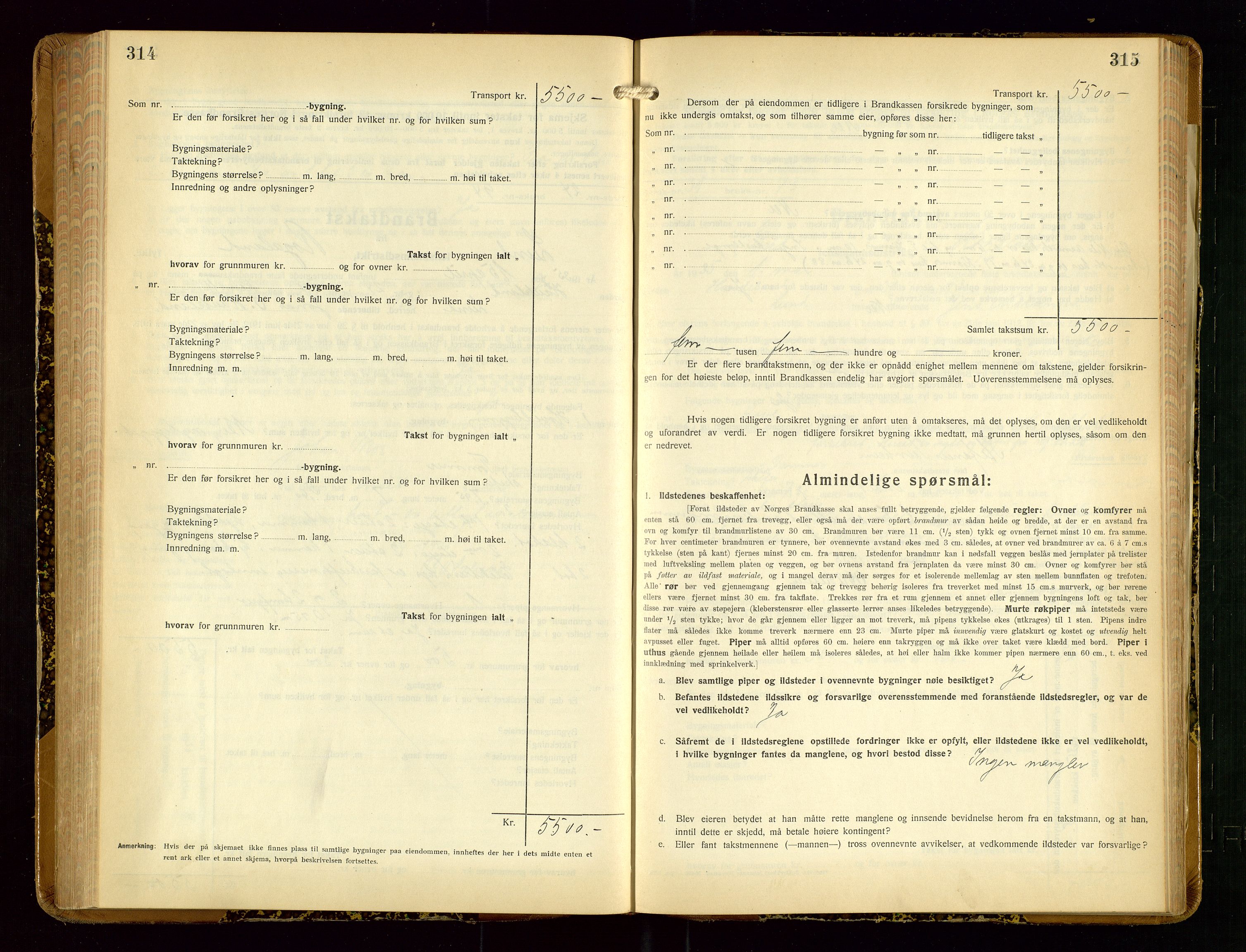 Lund lensmannskontor, AV/SAST-A-100303/Gob/L0005: "Brandtakstprotokoll", 1929-1938, p. 314-315