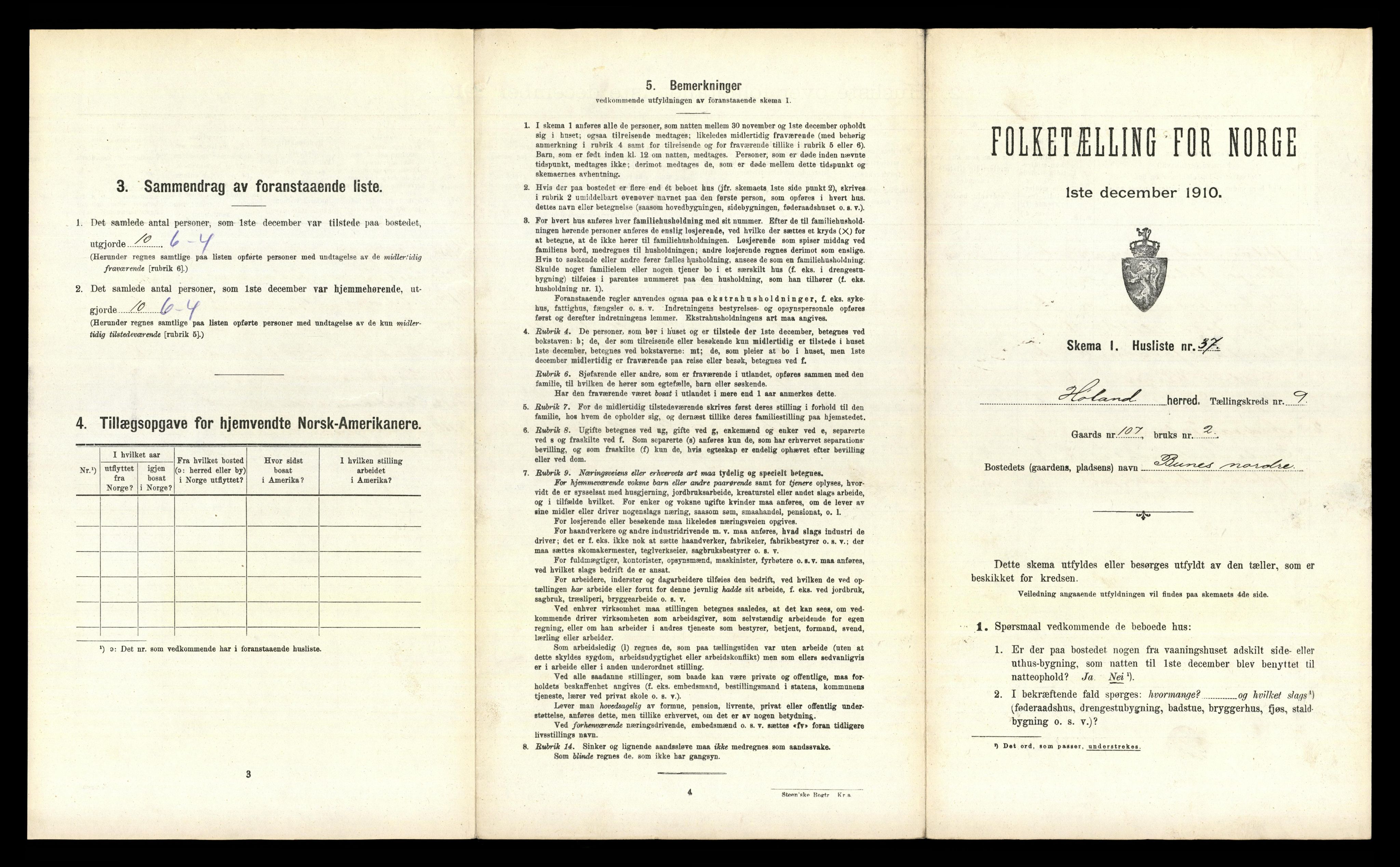 RA, 1910 census for Høland, 1910, p. 1449