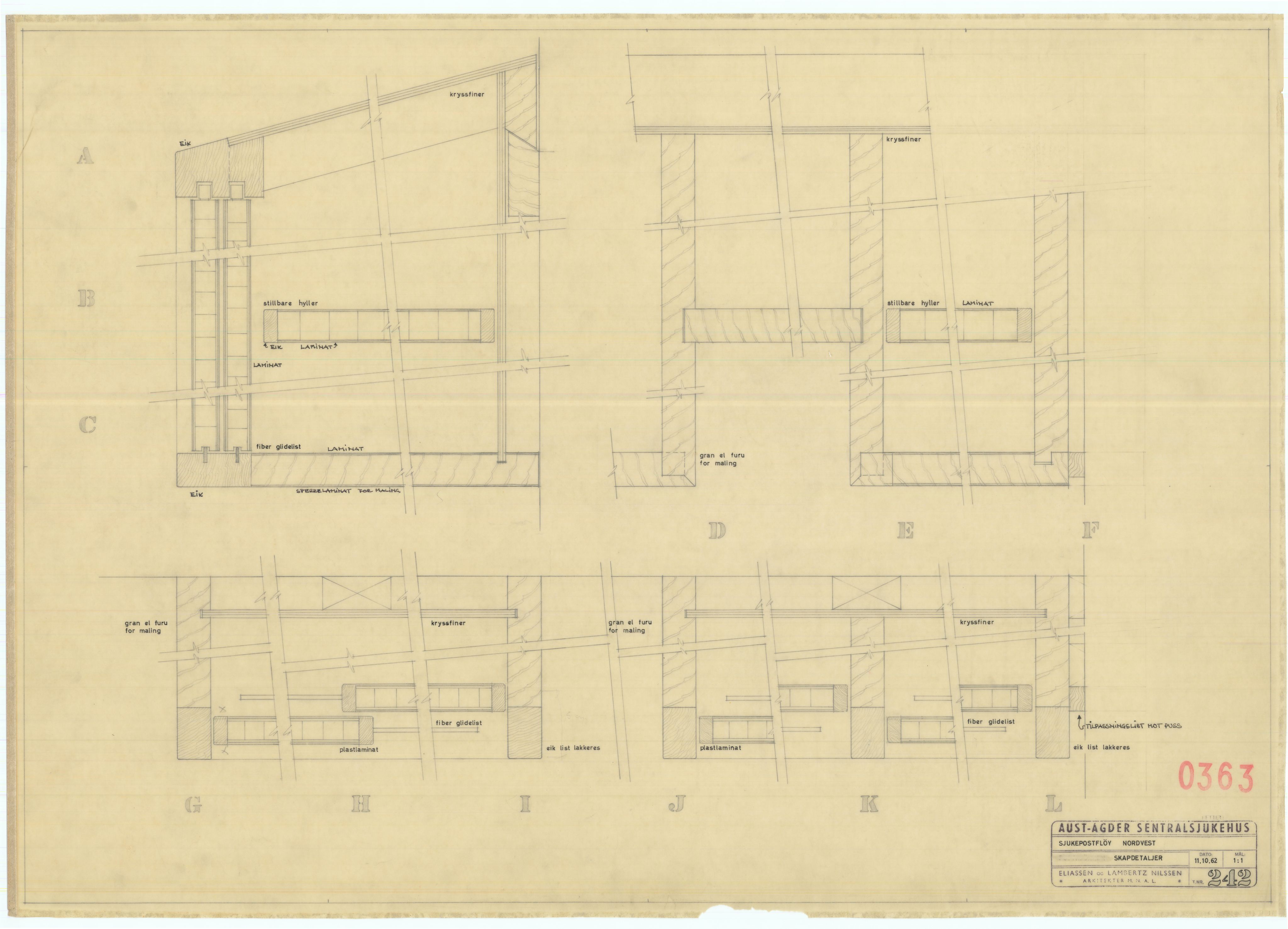 Eliassen og Lambertz-Nilssen Arkitekter, AAKS/PA-2983/T/T01/L0003: Tegningskogger 0363, 1960-1966, p. 3