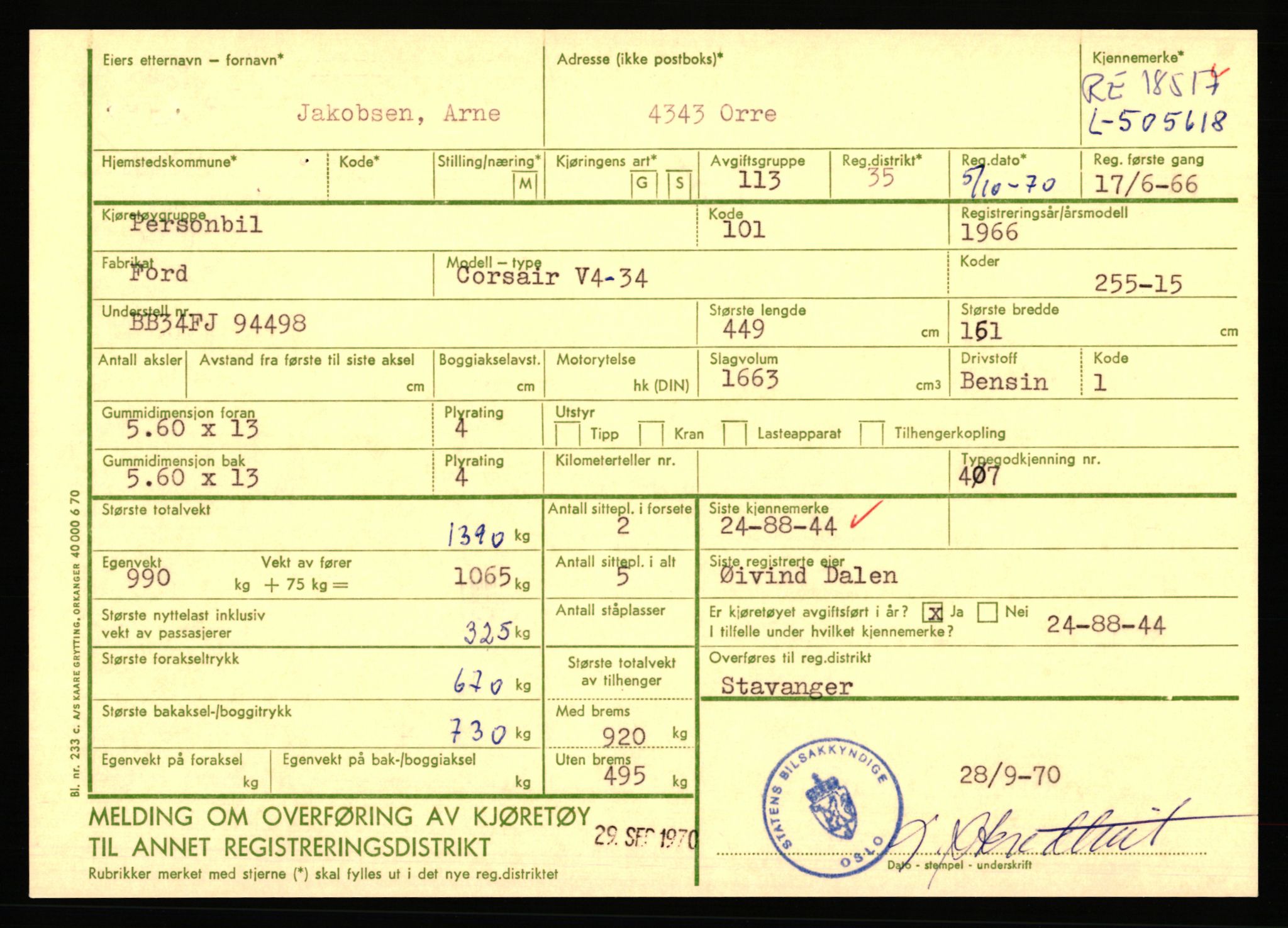 Stavanger trafikkstasjon, AV/SAST-A-101942/0/F/L0078: L-503000 - L-602908, 1930-1971, p. 1861