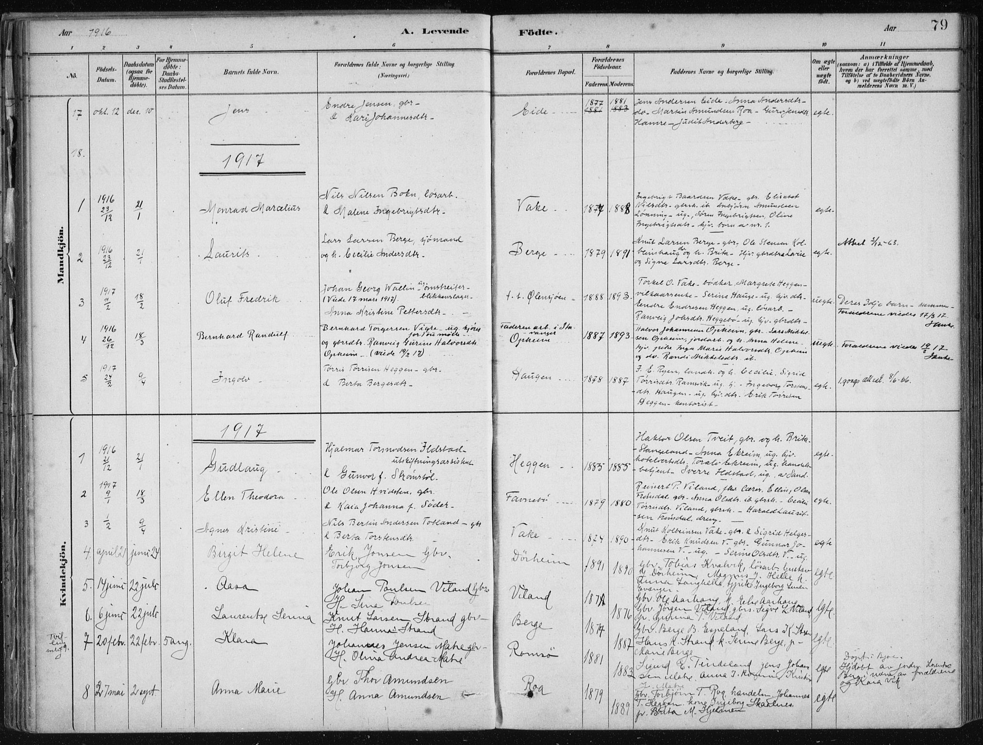 Fjelberg sokneprestembete, AV/SAB-A-75201/H/Haa: Parish register (official) no. D 1, 1879-1918, p. 79