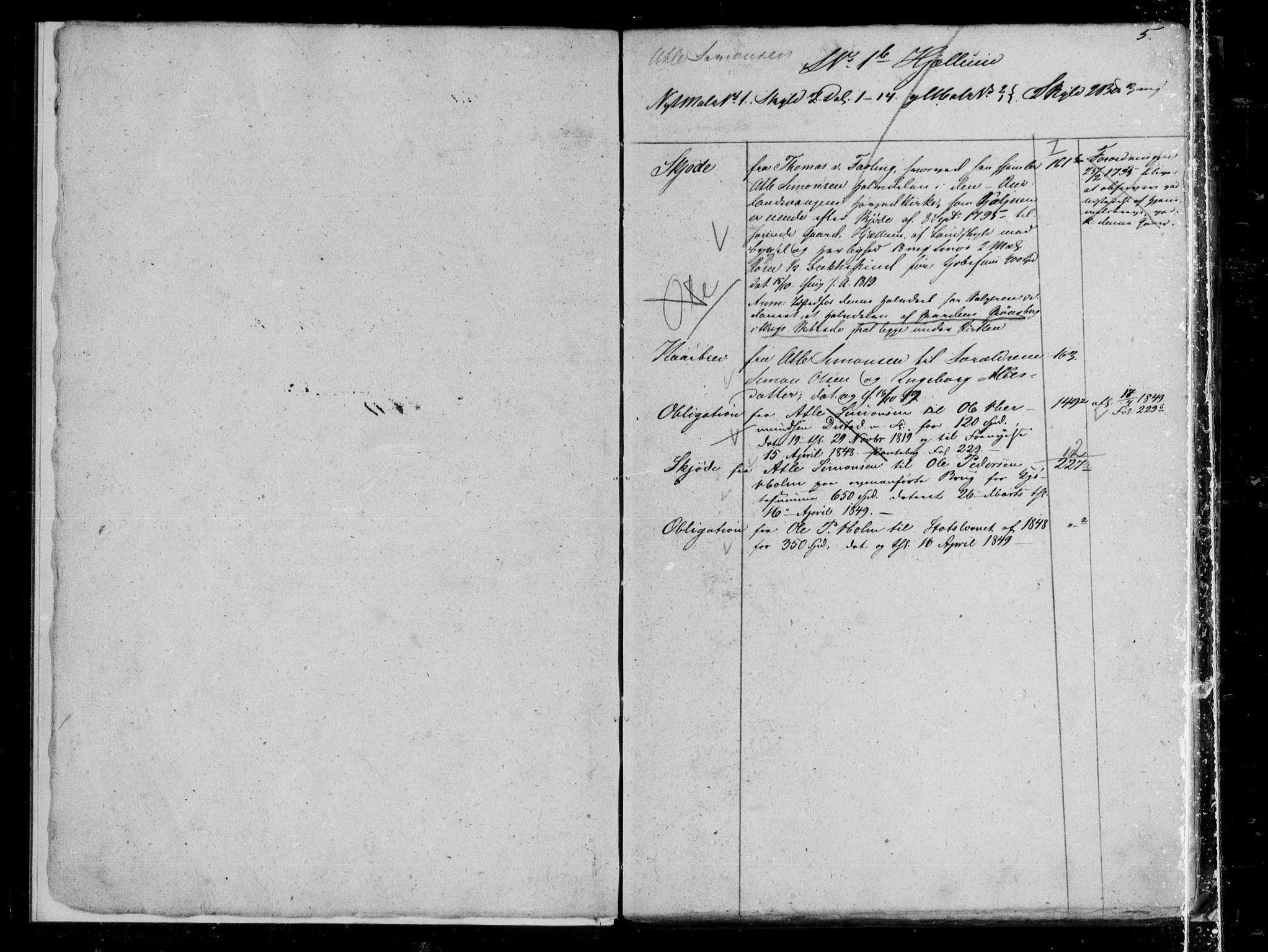 Ytre Sogn tingrett, SAB/A-2601/1/G/Gaa/L0004: Mortgage register no. II.A.a.4, 1800-1850, p. 4-5