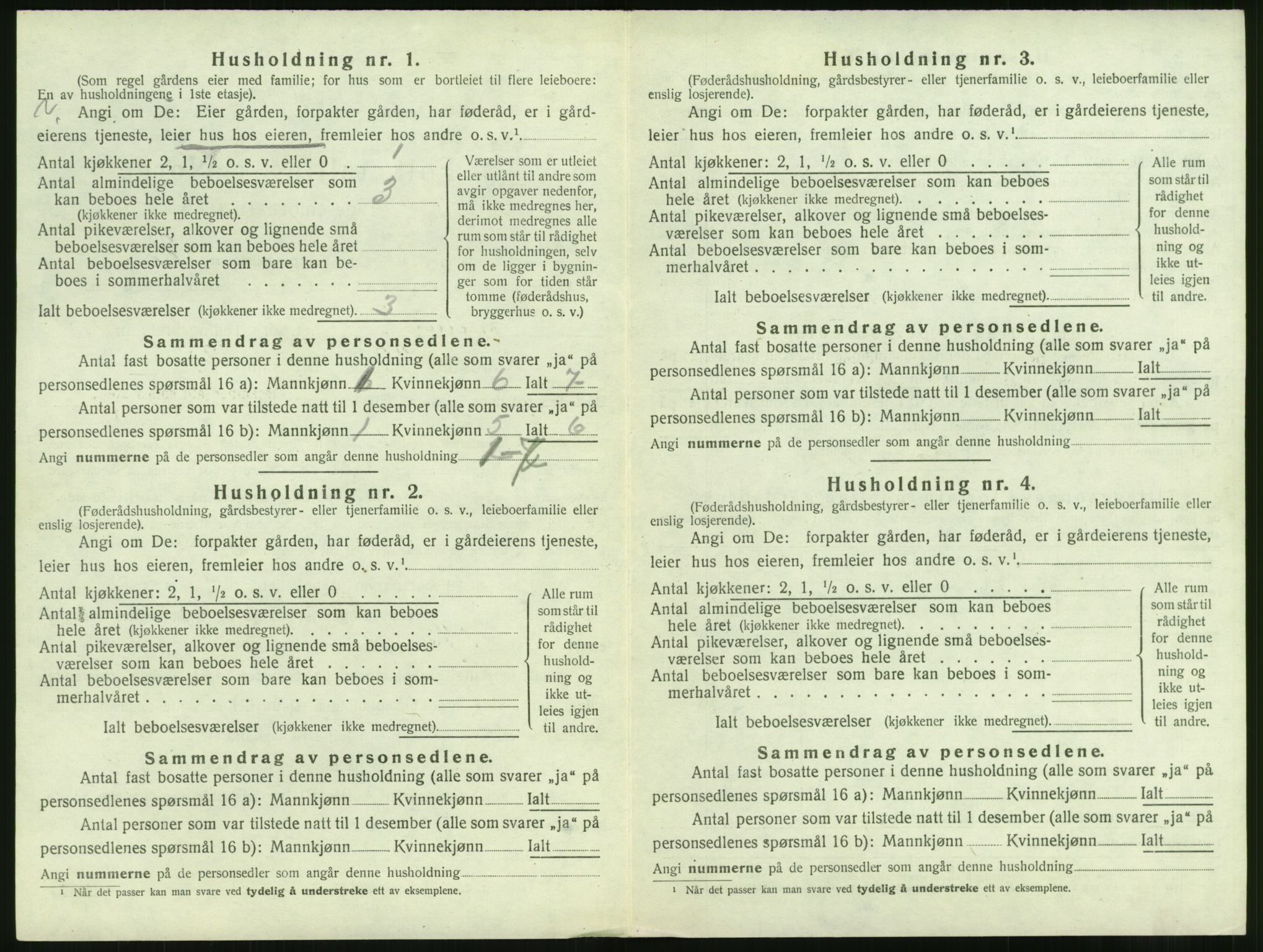 SAT, 1920 census for Borgund, 1920, p. 339