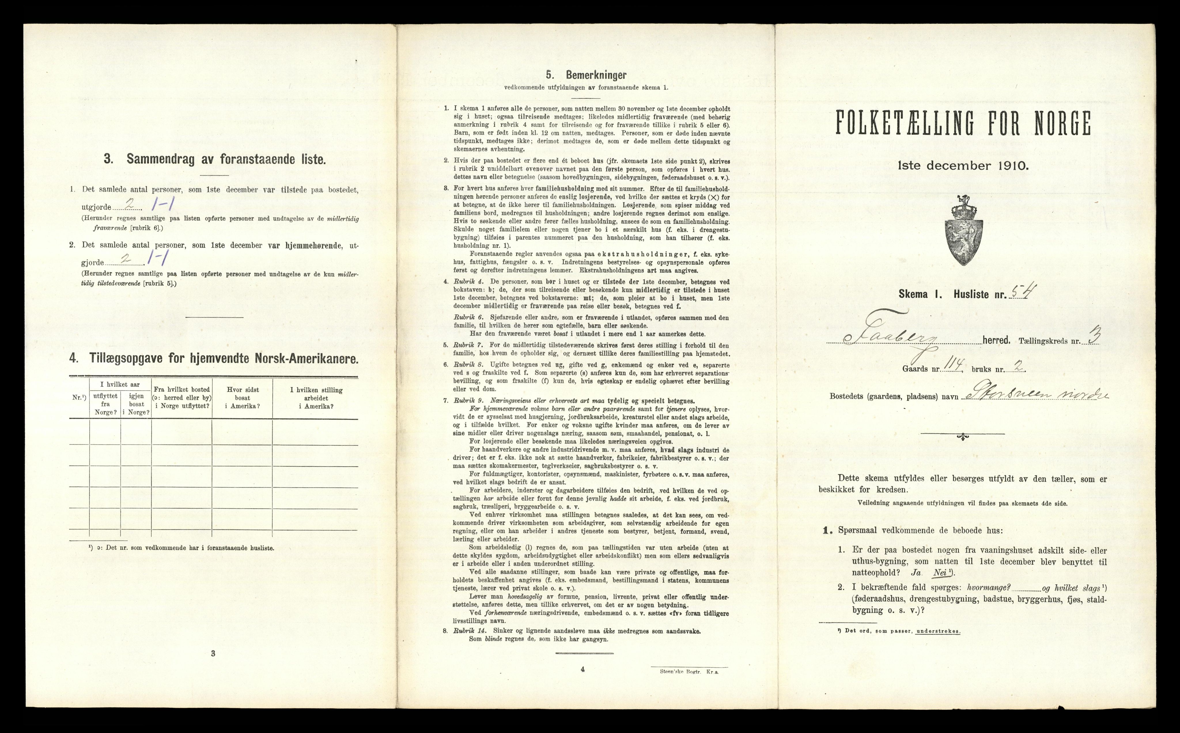 RA, 1910 census for Fåberg, 1910, p. 350